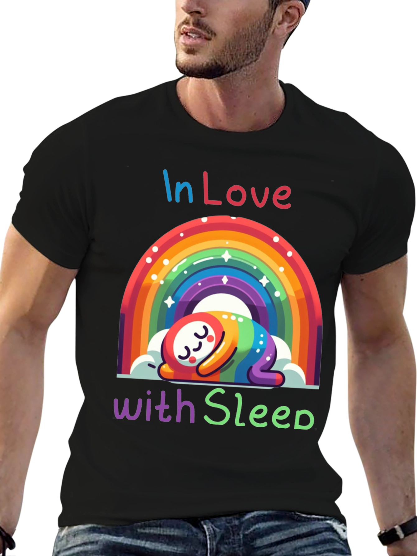 In Love With Sleep Rainbow T-Shirt