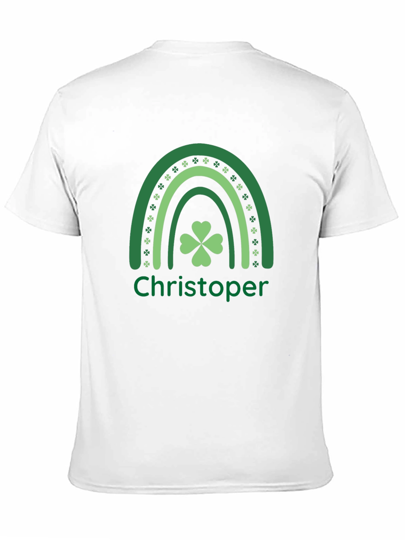 St. Patricks Day Christoper Rainbow Shamrock T-Shirt