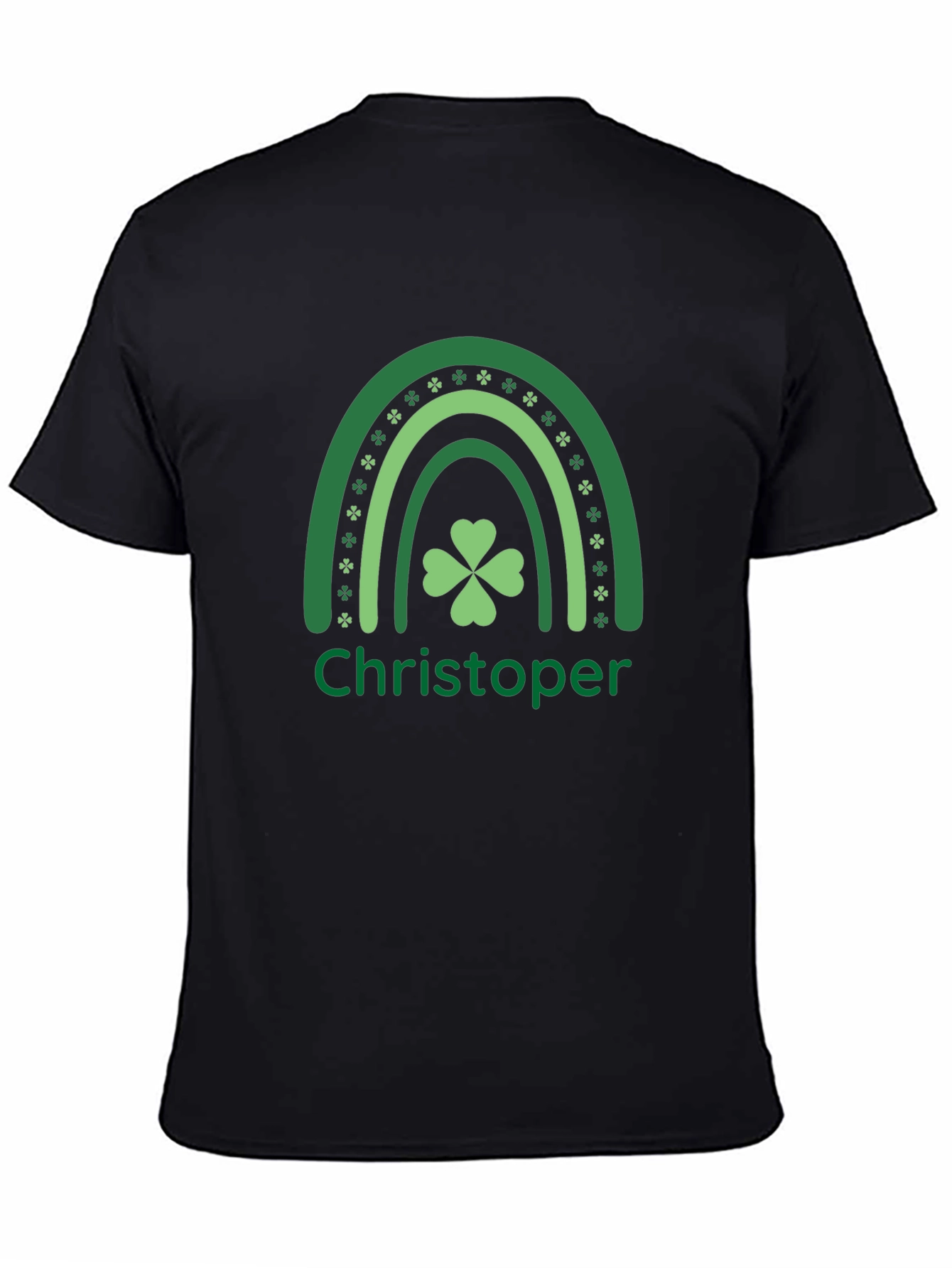 St. Patricks Day Christoper Rainbow Shamrock T-Shirt