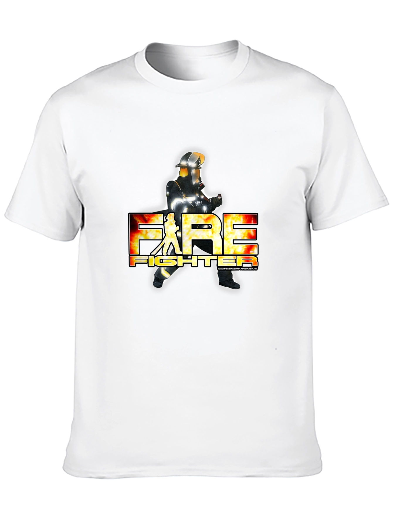 Firefighter Graphic Tee - Black Crew Neck