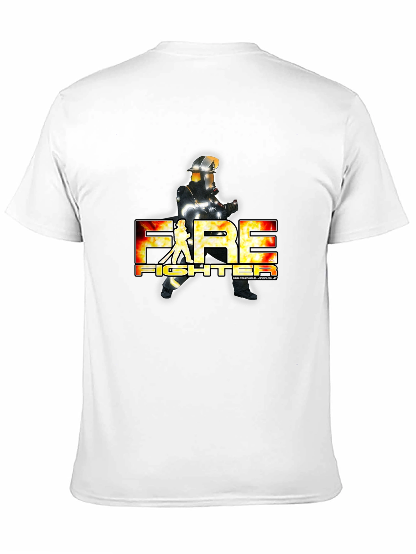 Firefighter Graphic Tee - Black Crew Neck