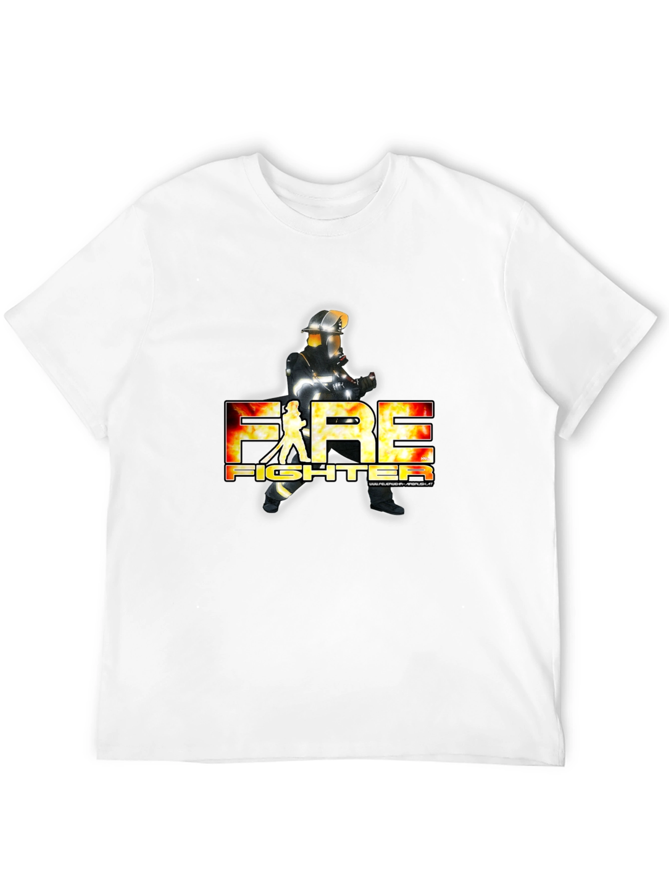 Firefighter Graphic Tee - Black Crew Neck