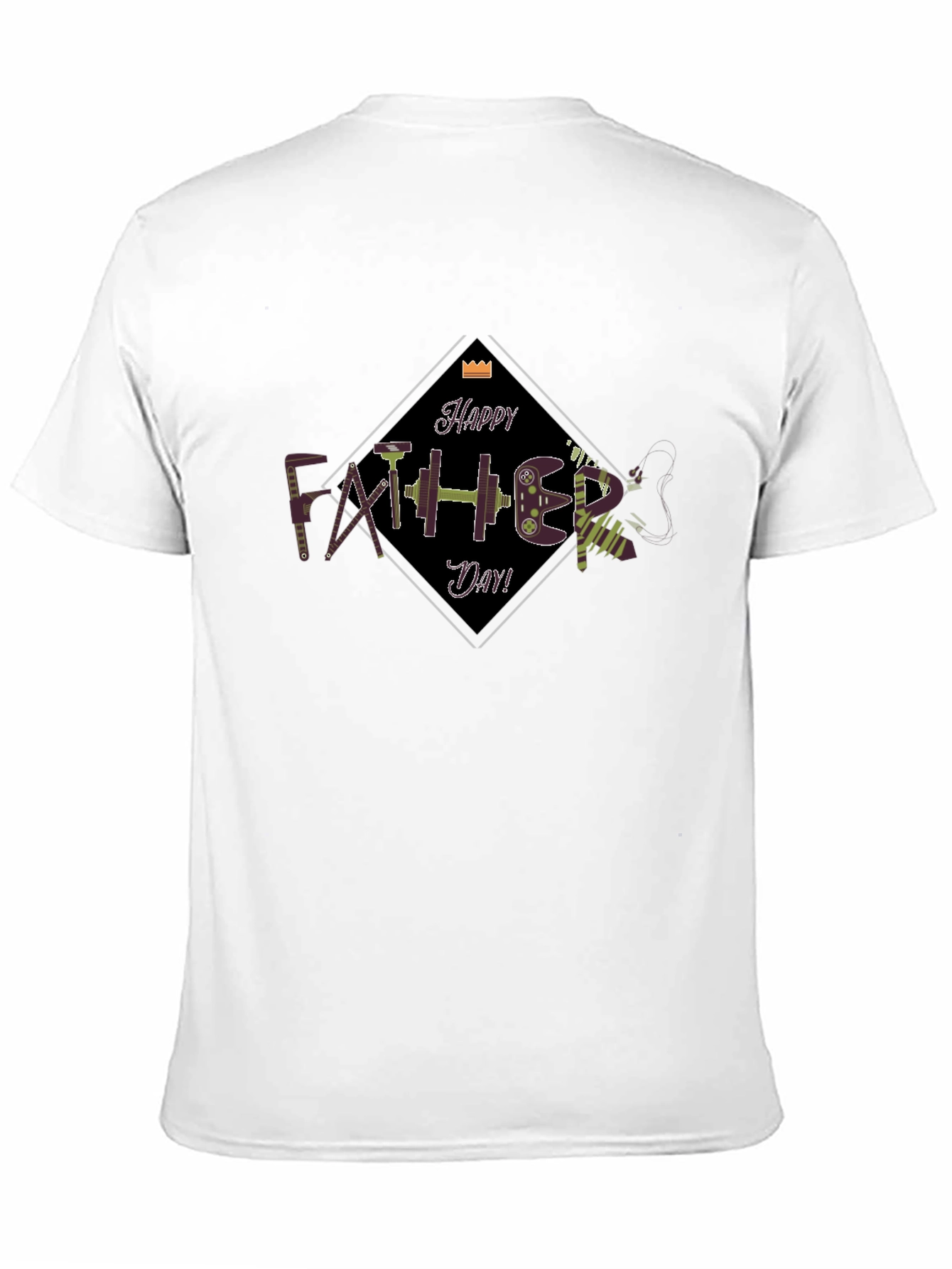 Happy Fathers Day Black Graphic Tee