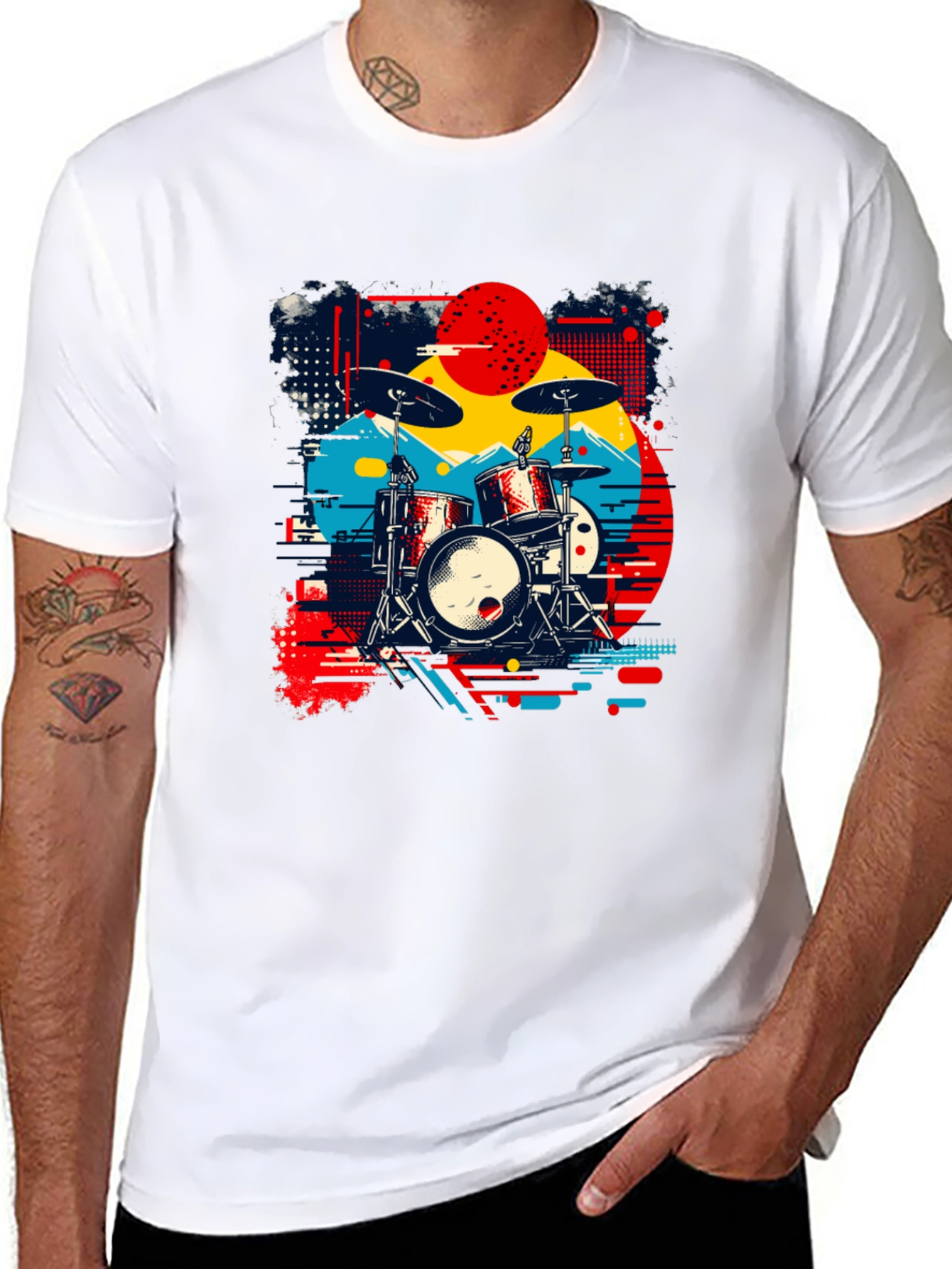 Retro Drum Kit Graphic Tee