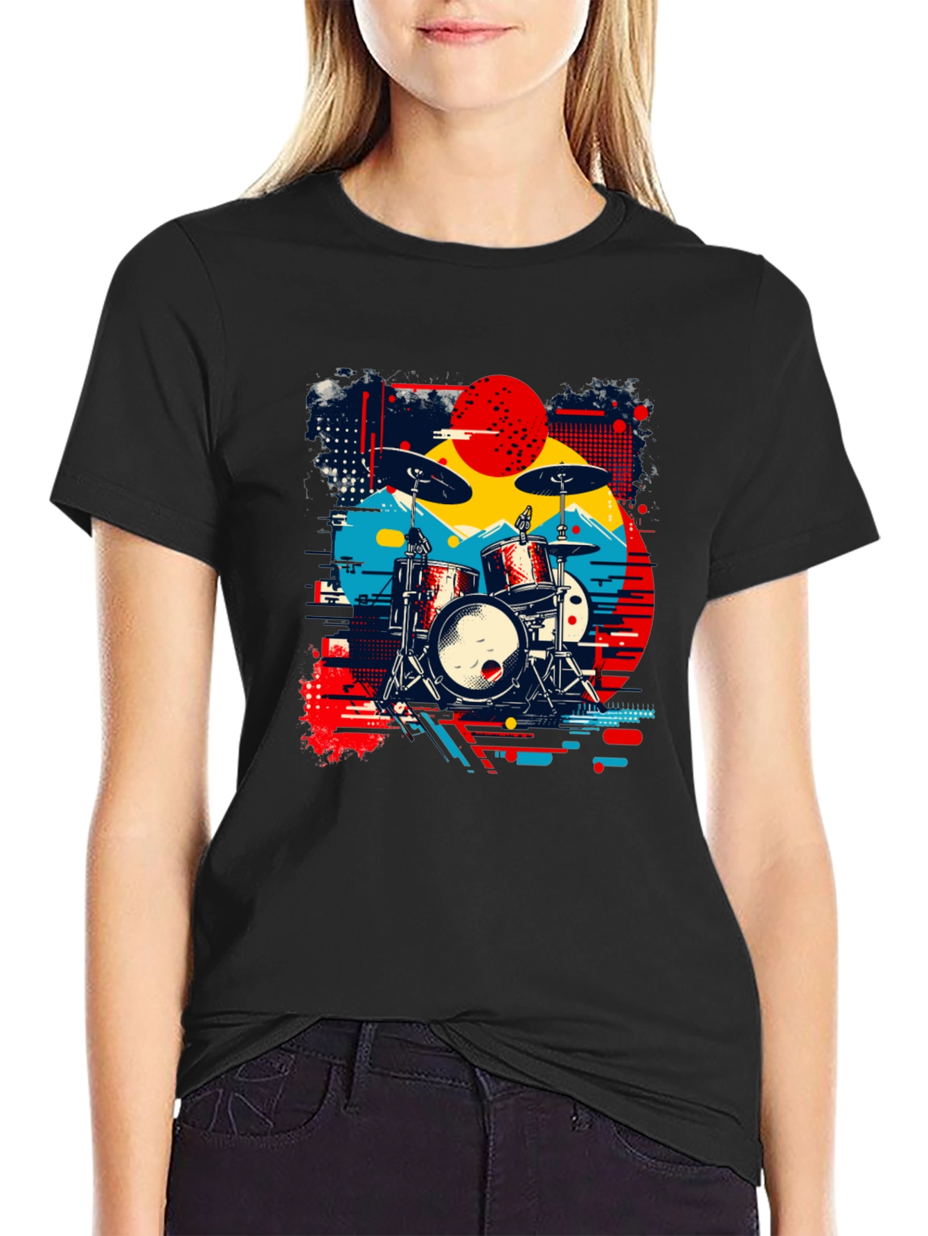 Retro Drum Kit Graphic Tee