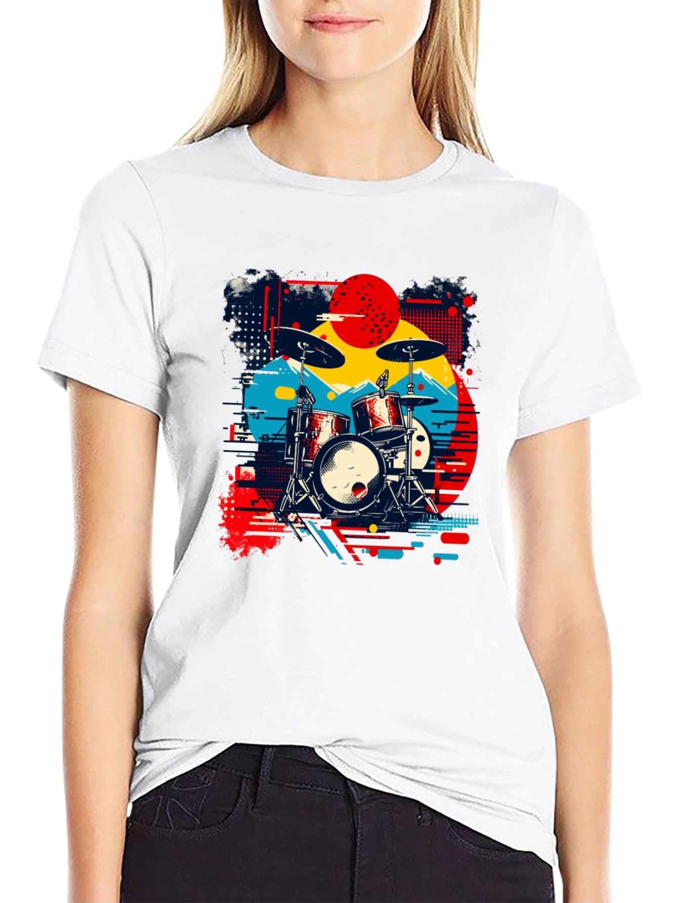 Retro Drum Kit Graphic Tee