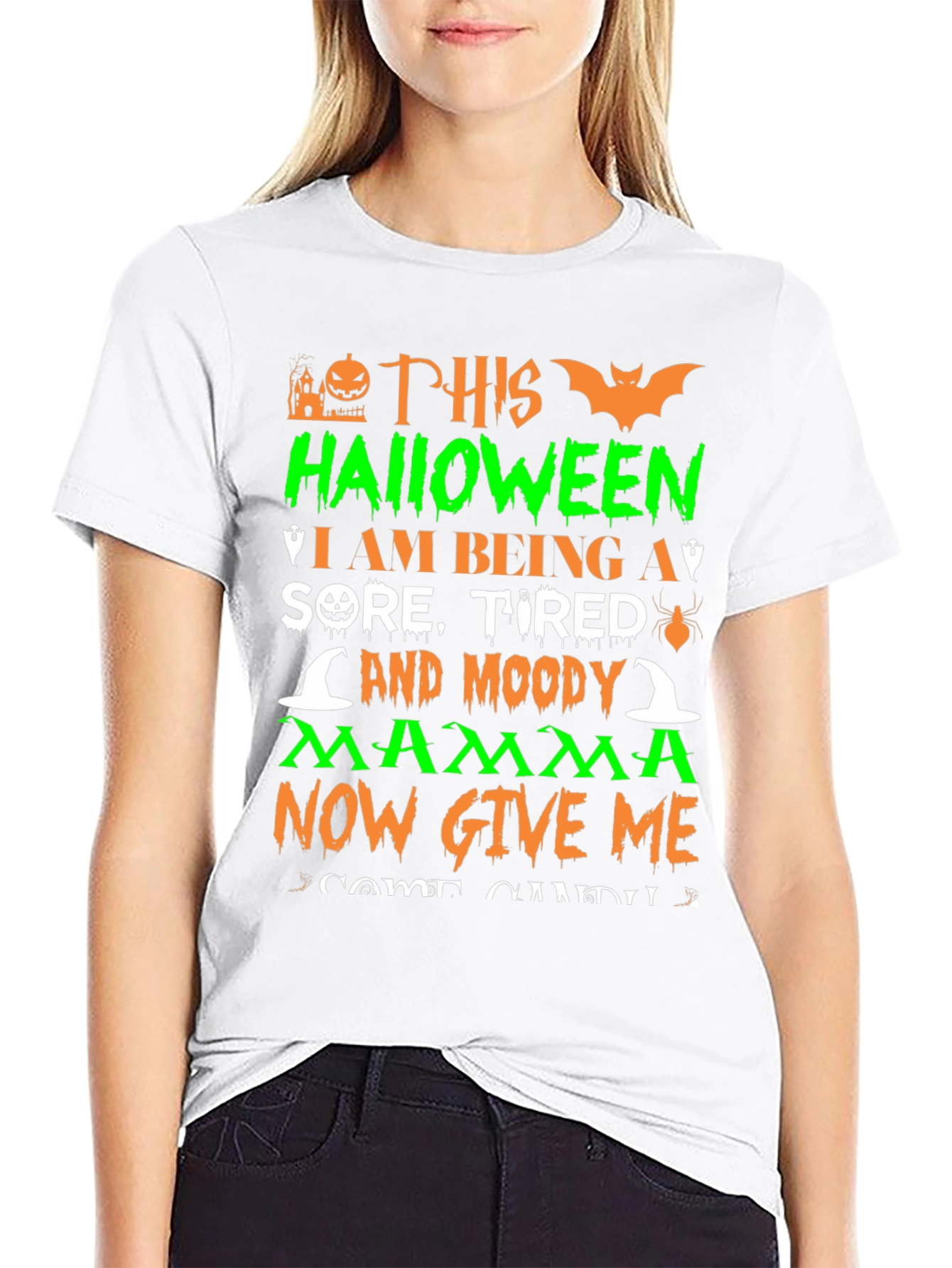 Halloween Moody Mom T-Shirt