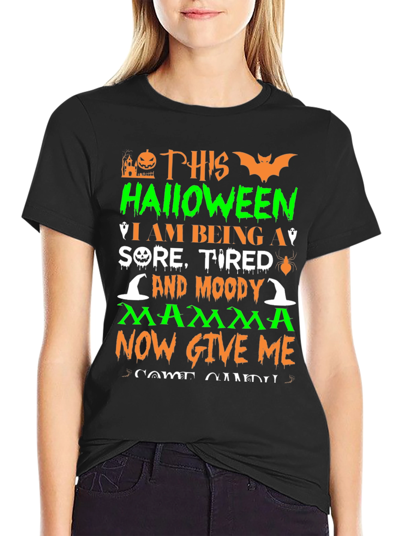 Halloween Moody Mom T-Shirt