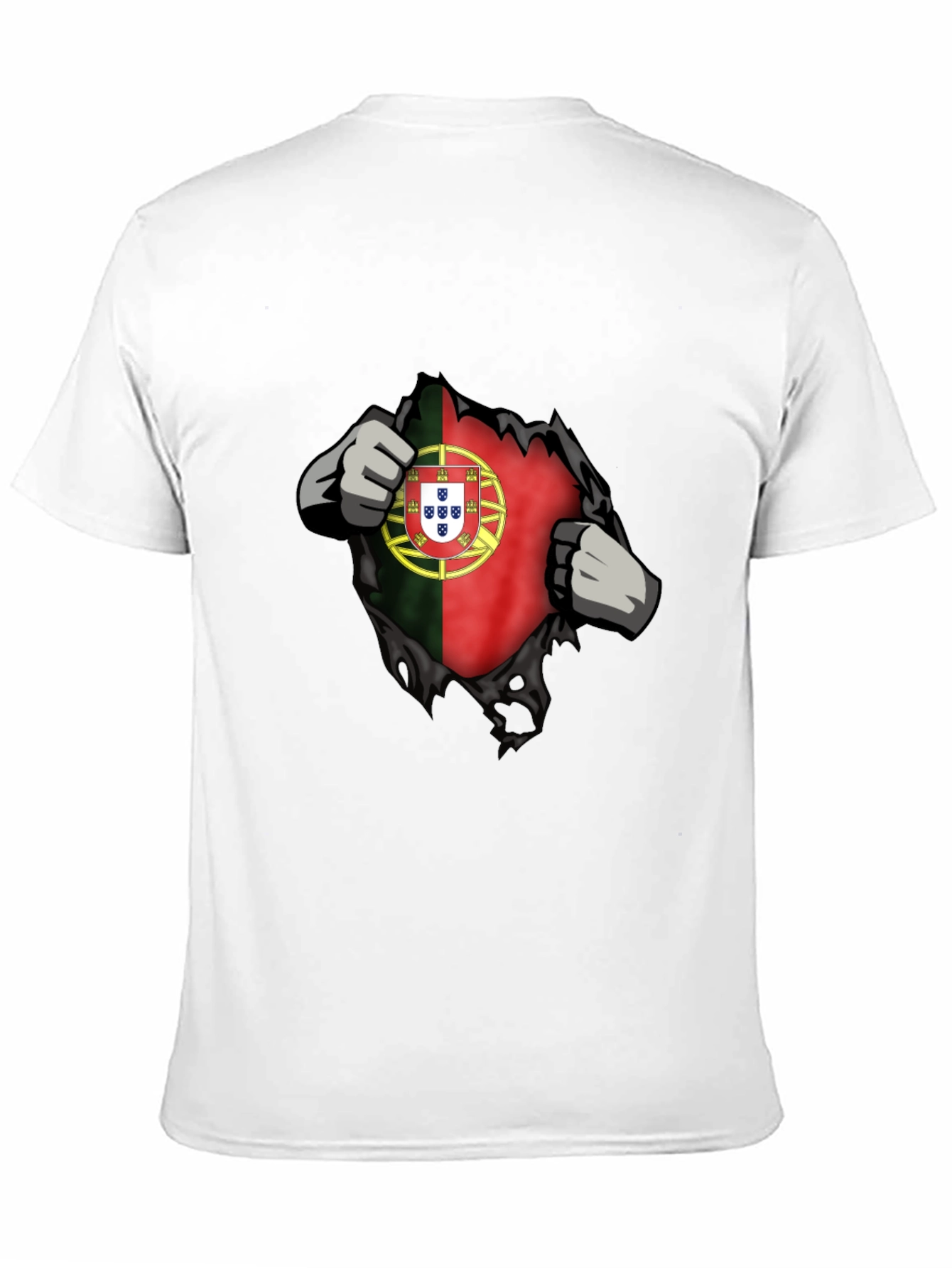 Portugal Flag Ripped T-Shirt - Patriotic Graphic Tee