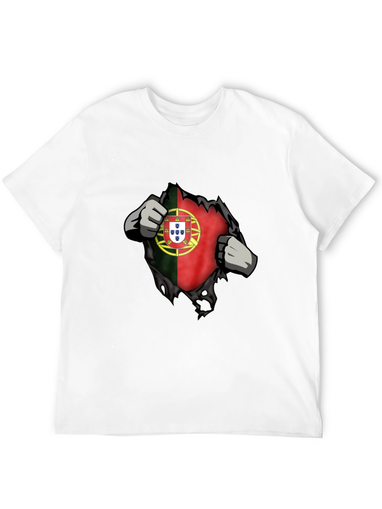 Portugal Flag Ripped T-Shirt - Patriotic Graphic Tee