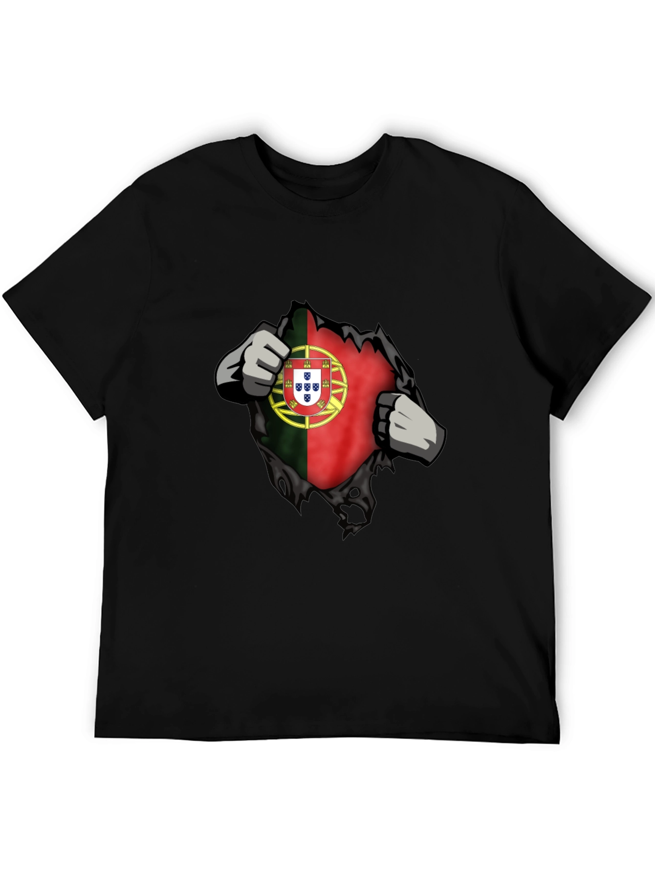 Portugal Flag Ripped T-Shirt - Patriotic Graphic Tee