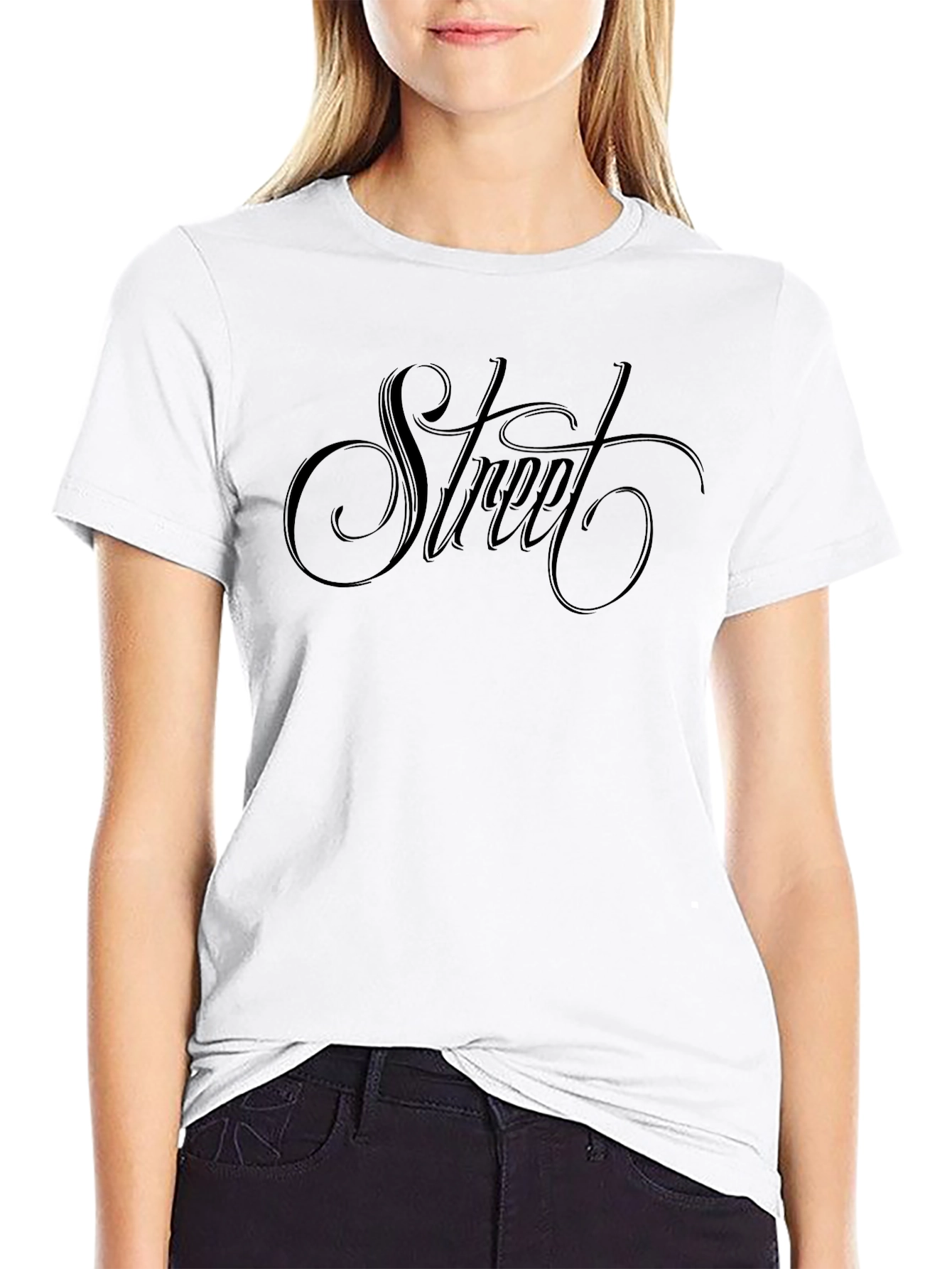Street Style Black Graphic Tee