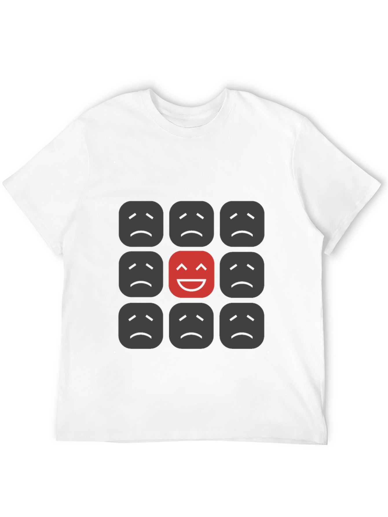 Be Different Black T-Shirt - Smile Face