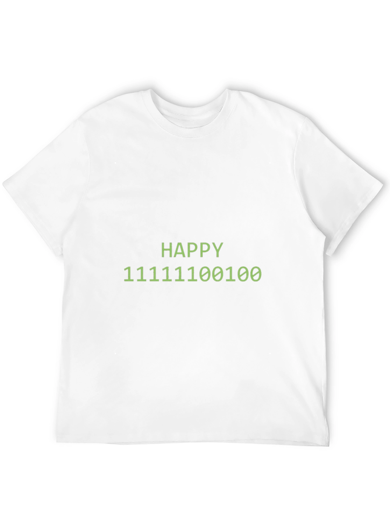 Happy Binary Code Graphic Black T-Shirt