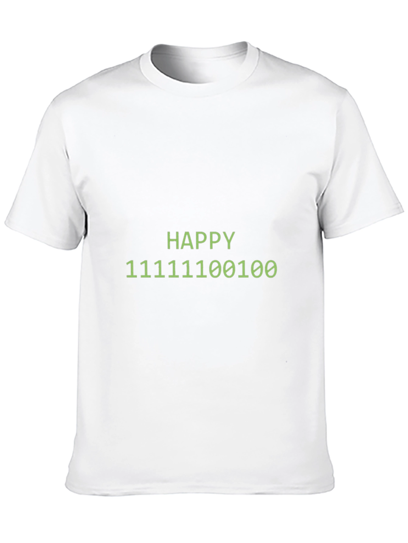 Happy Binary Code Graphic Black T-Shirt