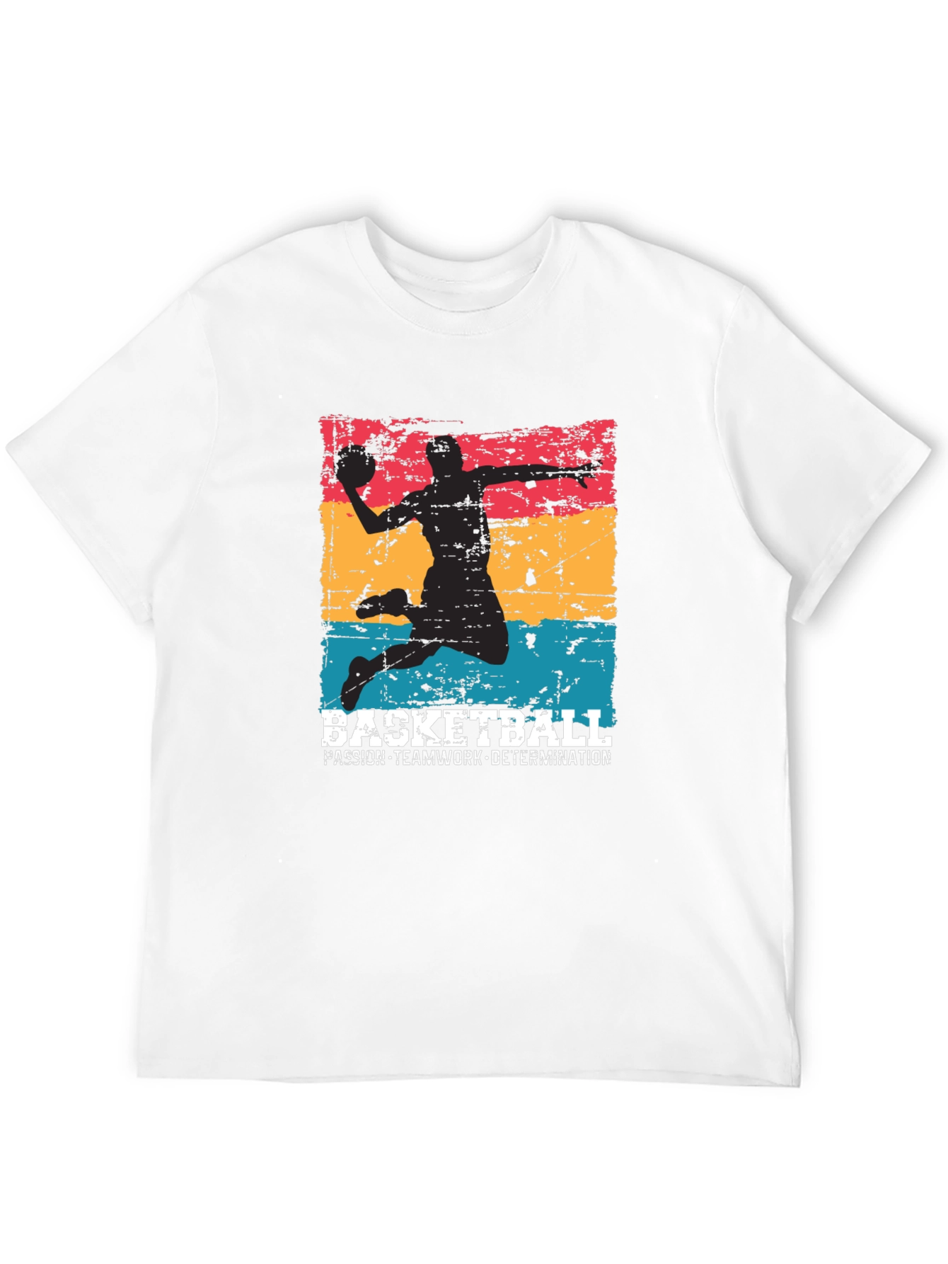 Basketball Graphic Tee - Passion Teamwork Determination