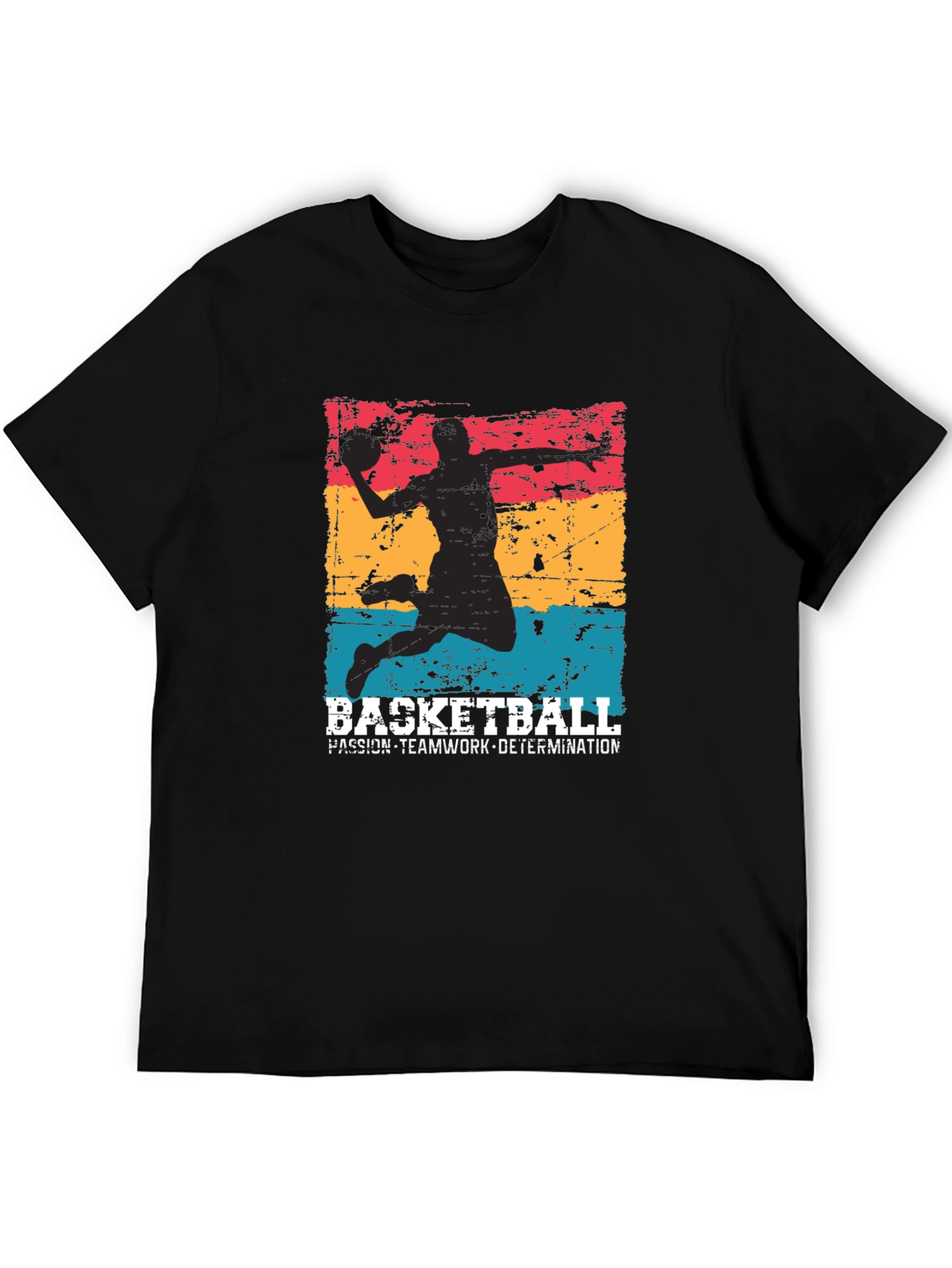 Basketball Graphic Tee - Passion Teamwork Determination