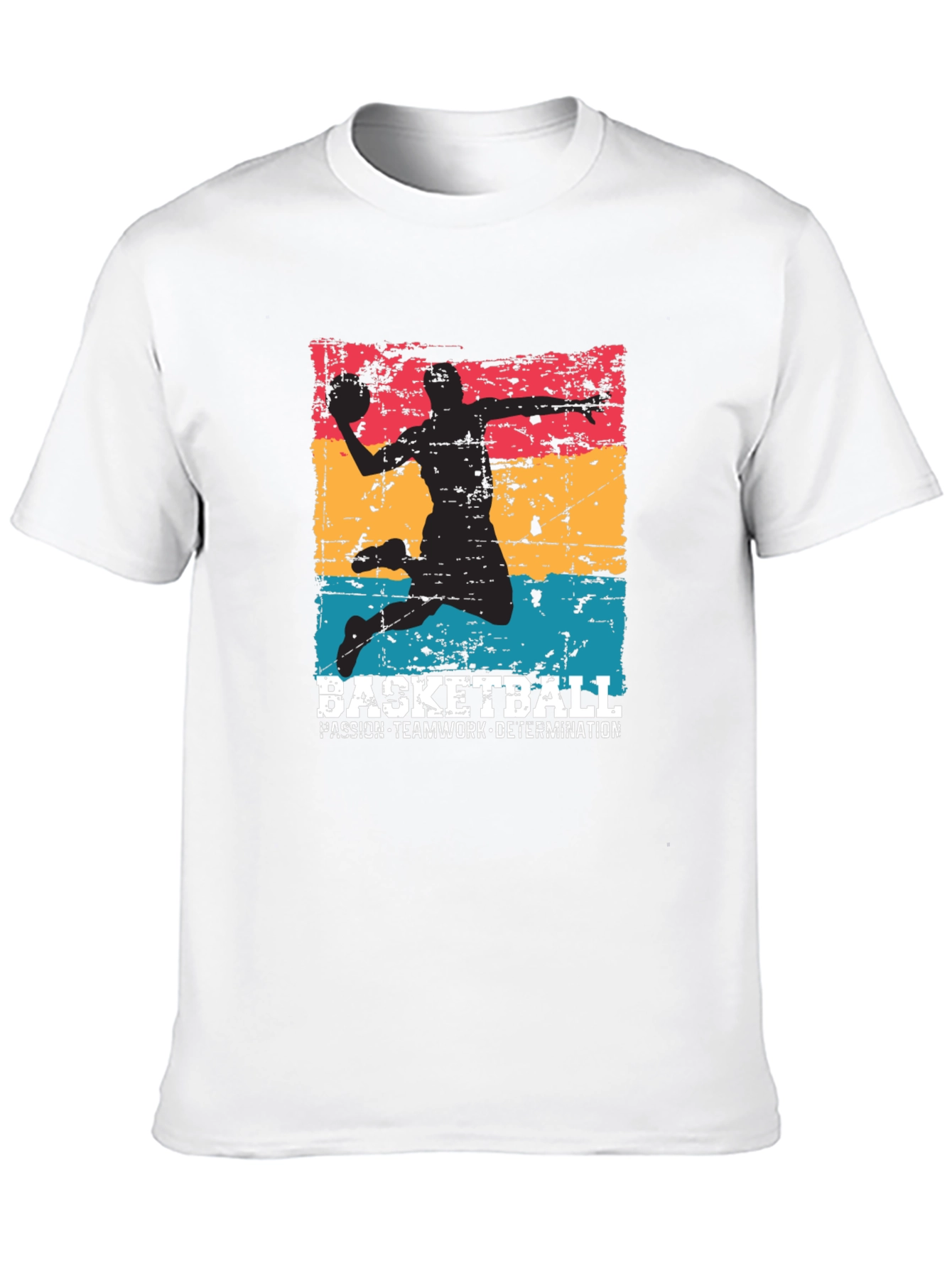 Basketball Graphic Tee - Passion Teamwork Determination