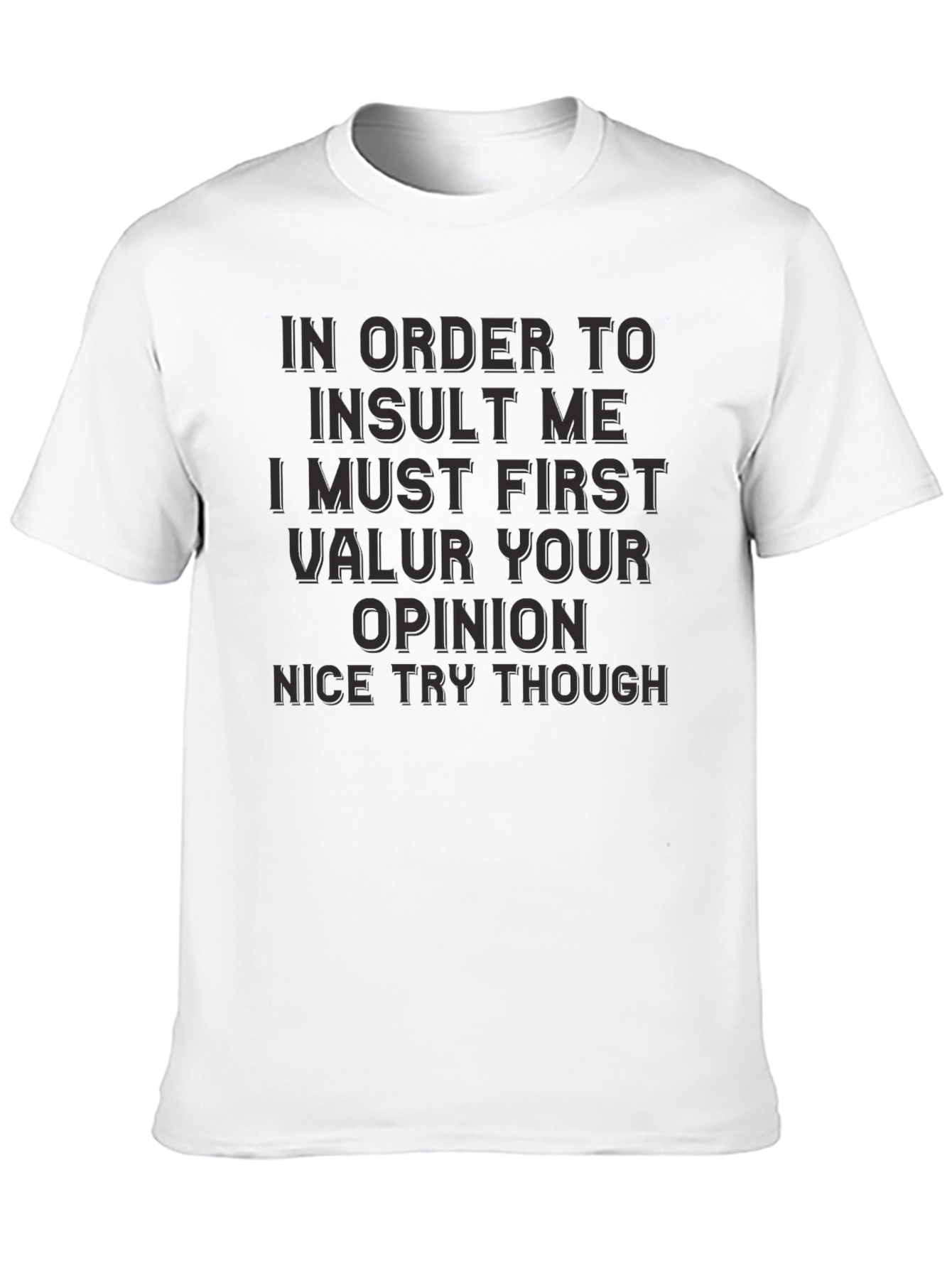 Sarcastic Humor Graphic Tee -  Value Your Opinion