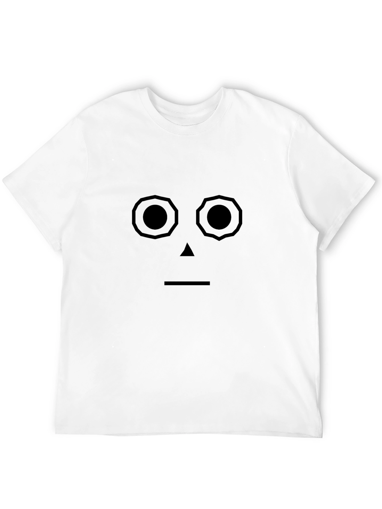 Abstract Face Graphic Tee - Black Unisex T-Shirt