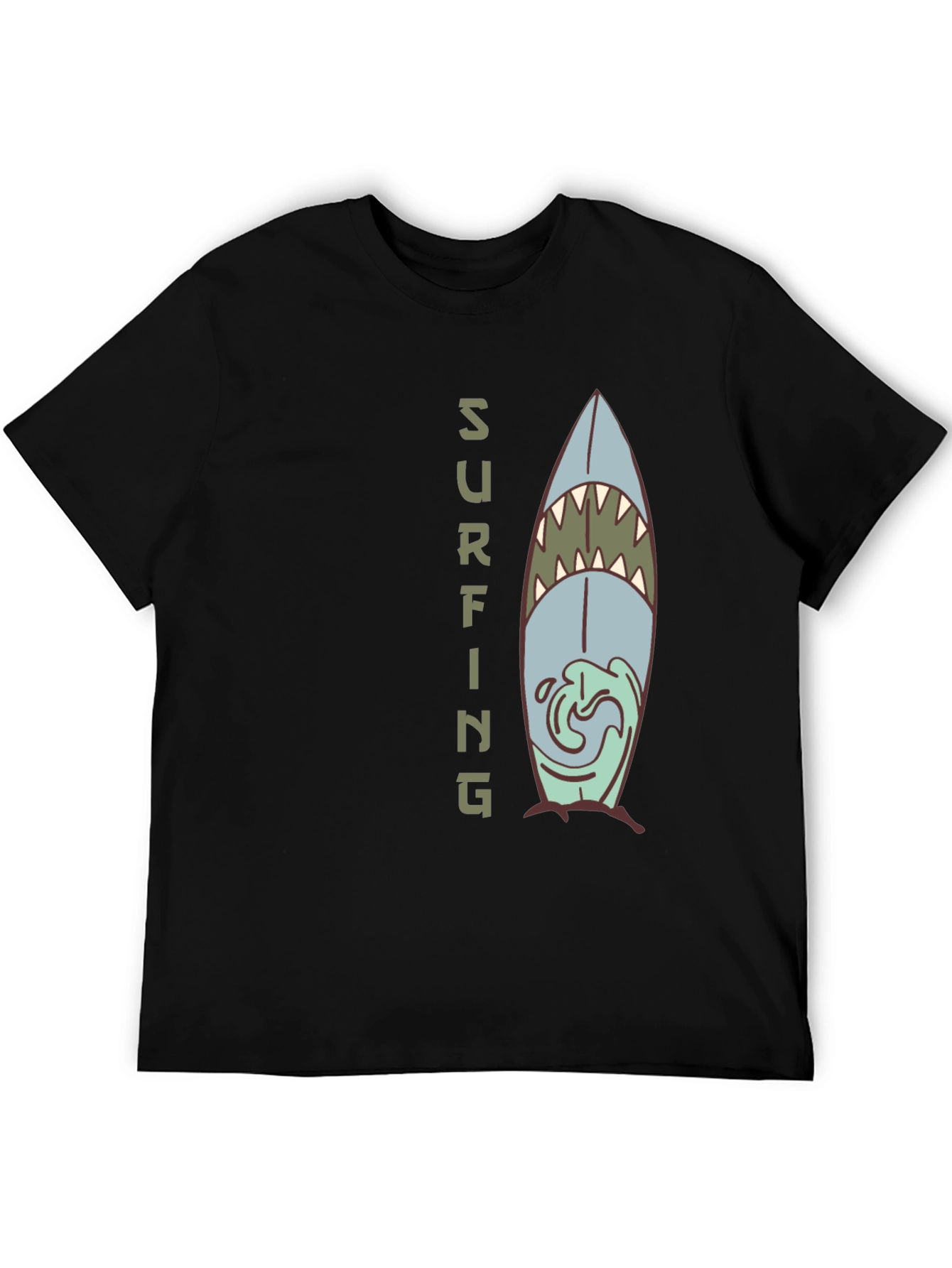 Shark Surfboard Graphic Tee - Cool Surfing T-Shirt