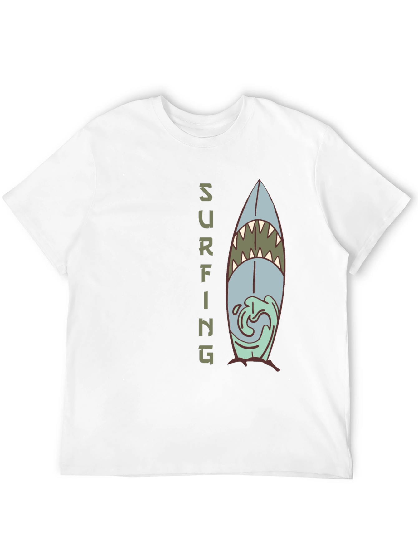 Shark Surfboard Graphic Tee - Cool Surfing T-Shirt