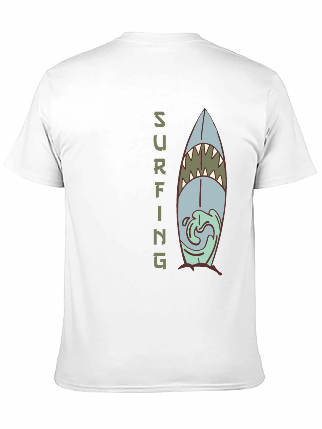 Shark Surfboard Graphic Tee - Cool Surfing T-Shirt