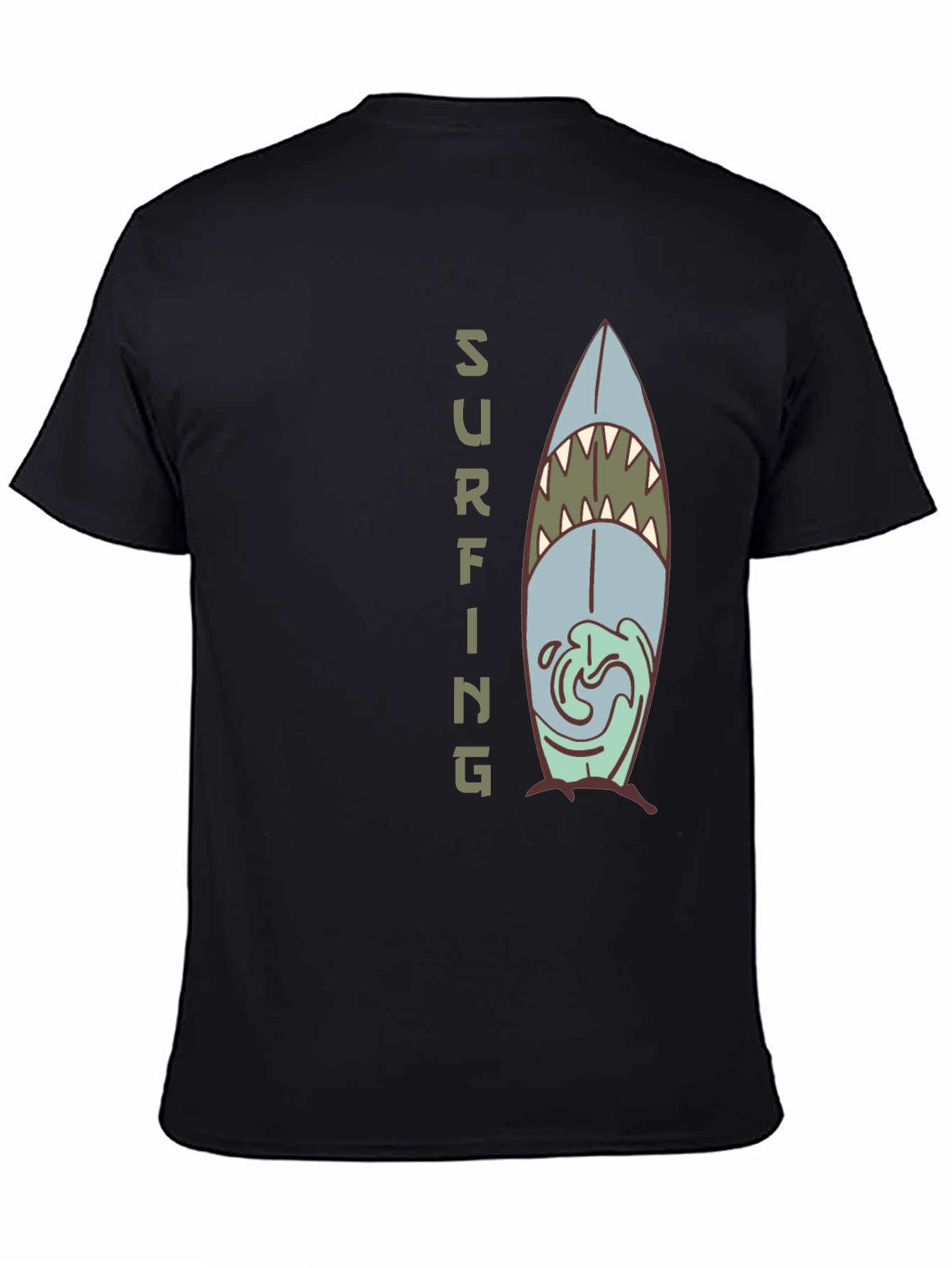 Shark Surfboard Graphic Tee - Cool Surfing T-Shirt