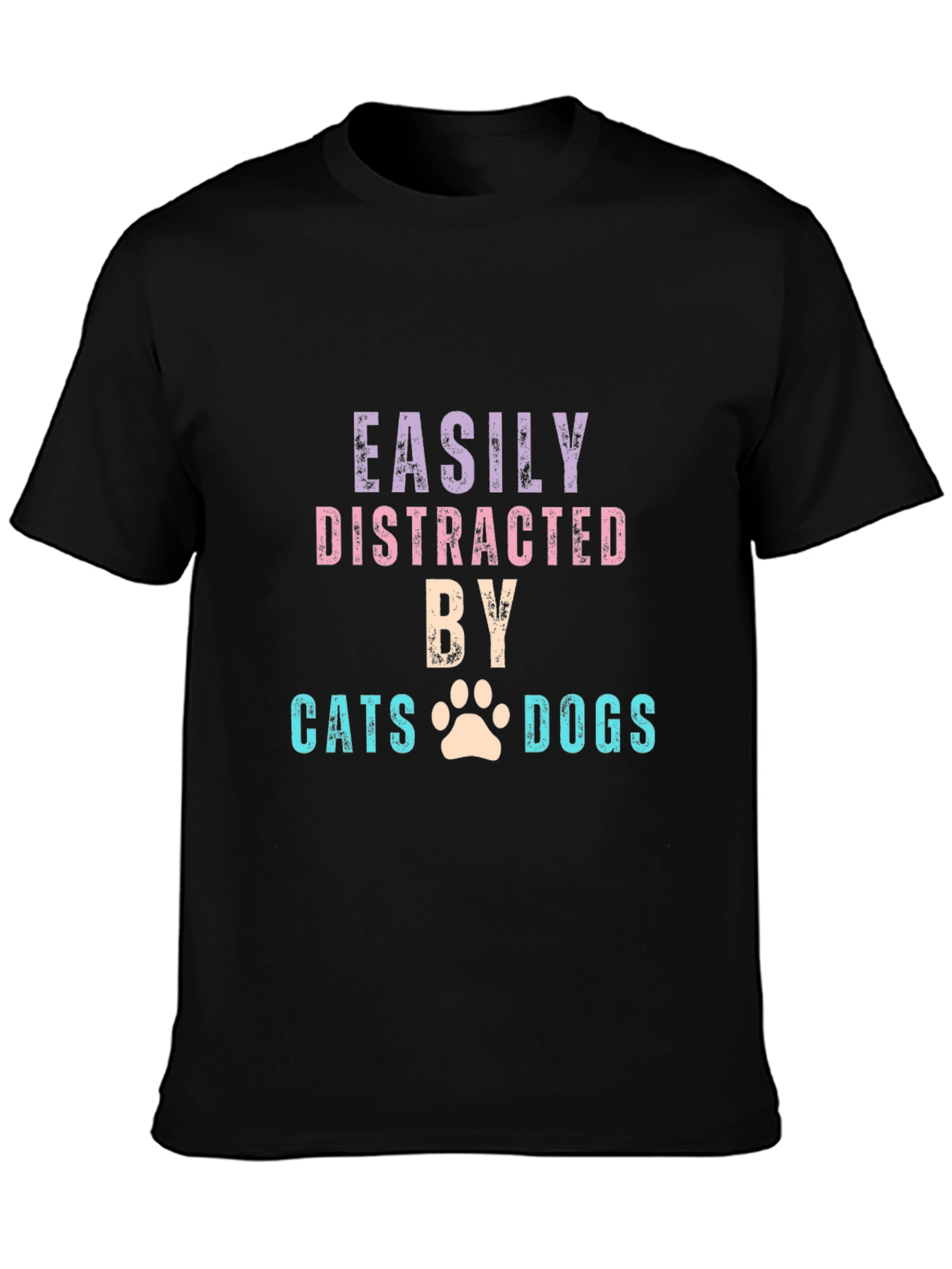 Easily Distracted by Cats & Dogs T-Shirt