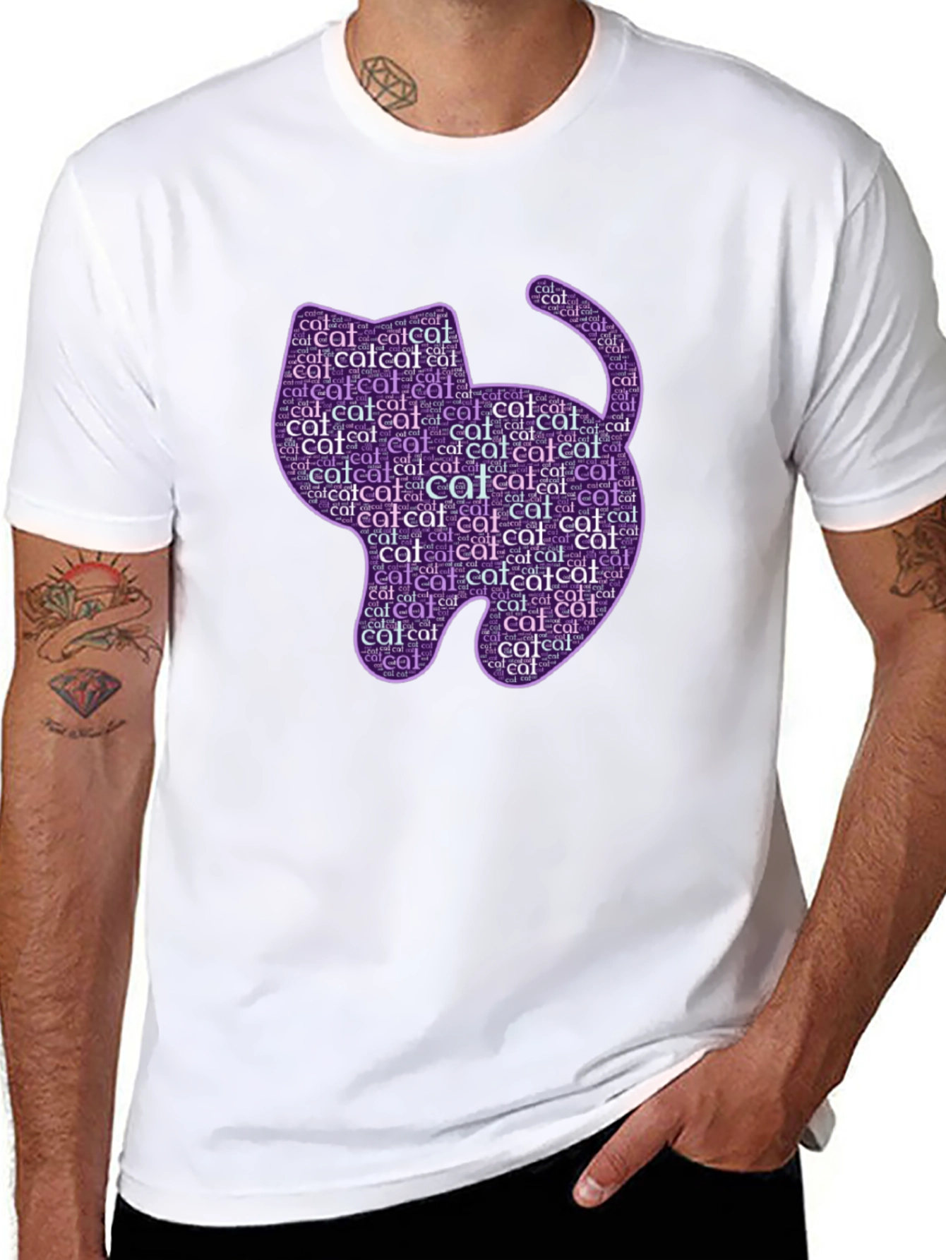 Cat Word Art T-Shirt