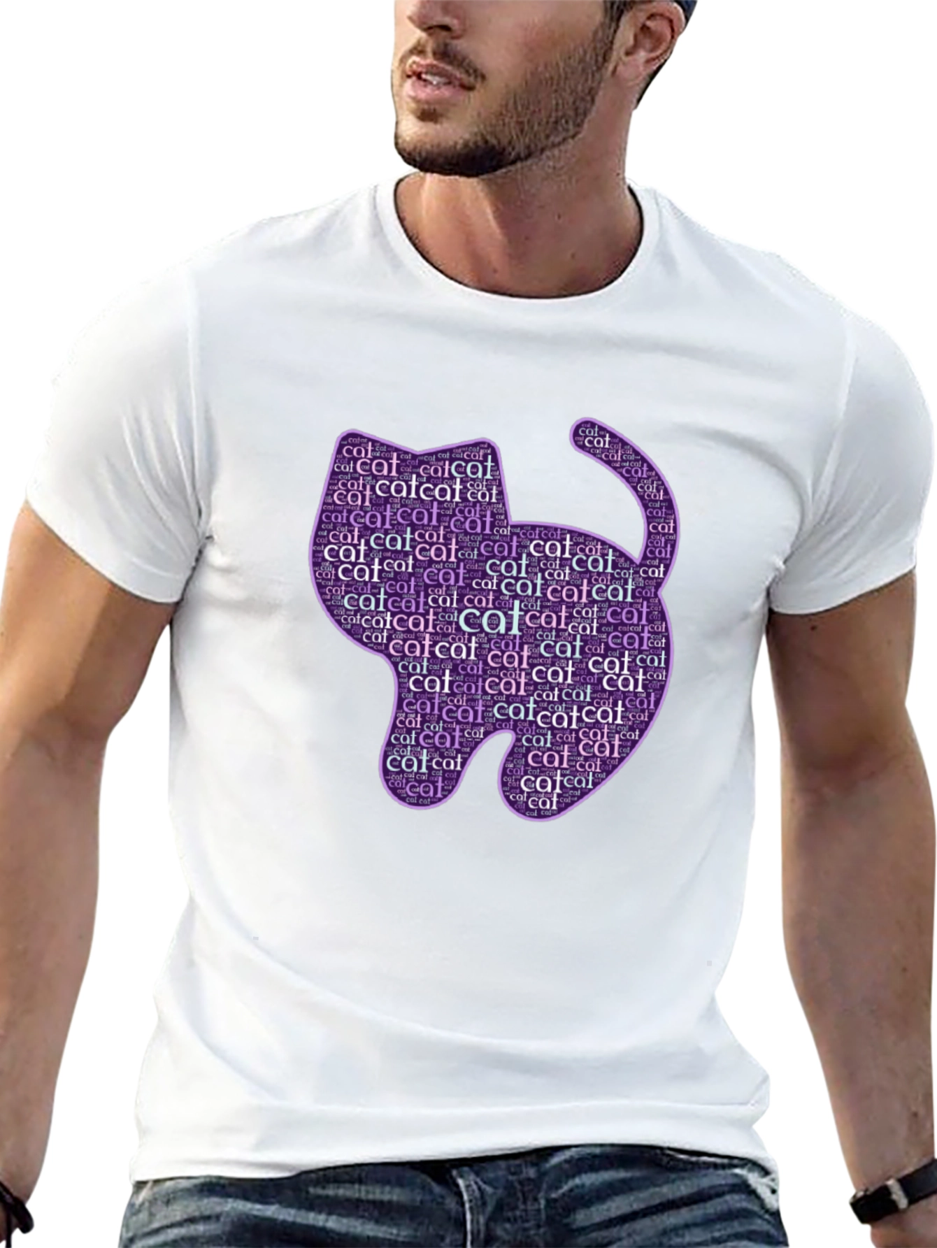 Cat Word Art T-Shirt