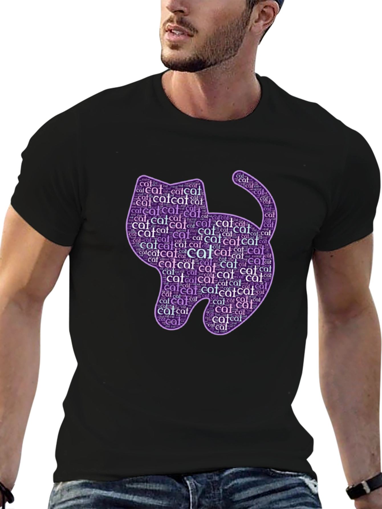 Cat Word Art T-Shirt
