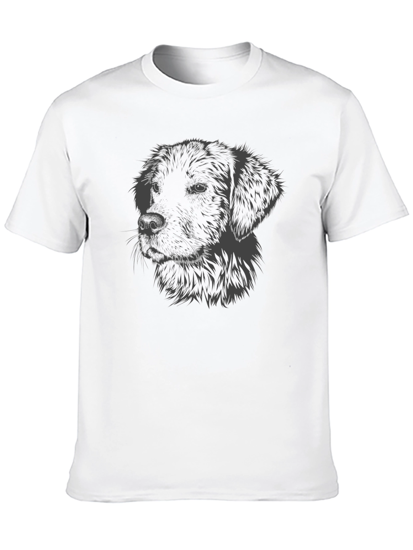 Dog Graphic Print Crew Neck T-Shirt - Mens