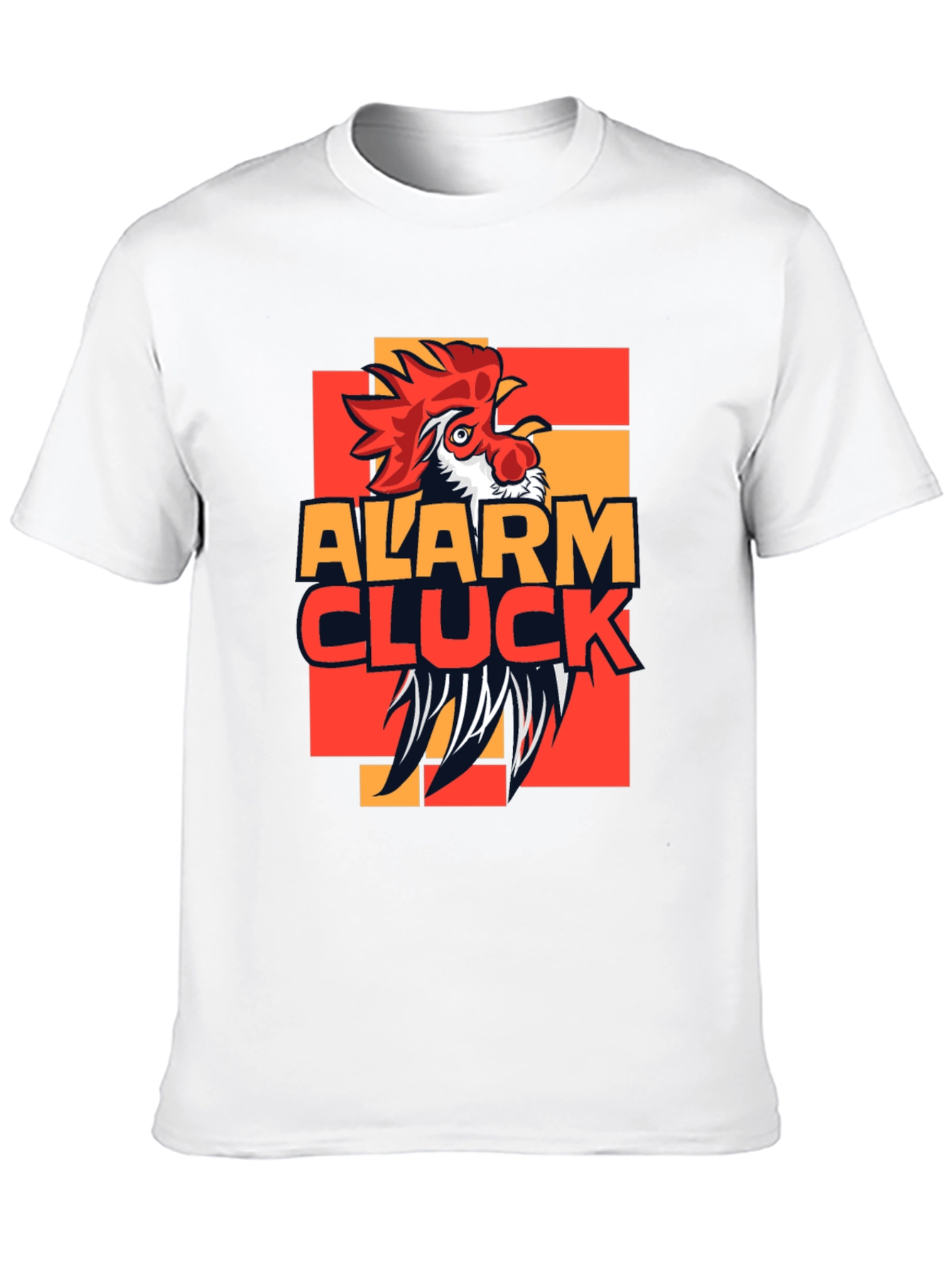 Alarm Cluck Graphic T-Shirt - Rooster Design
