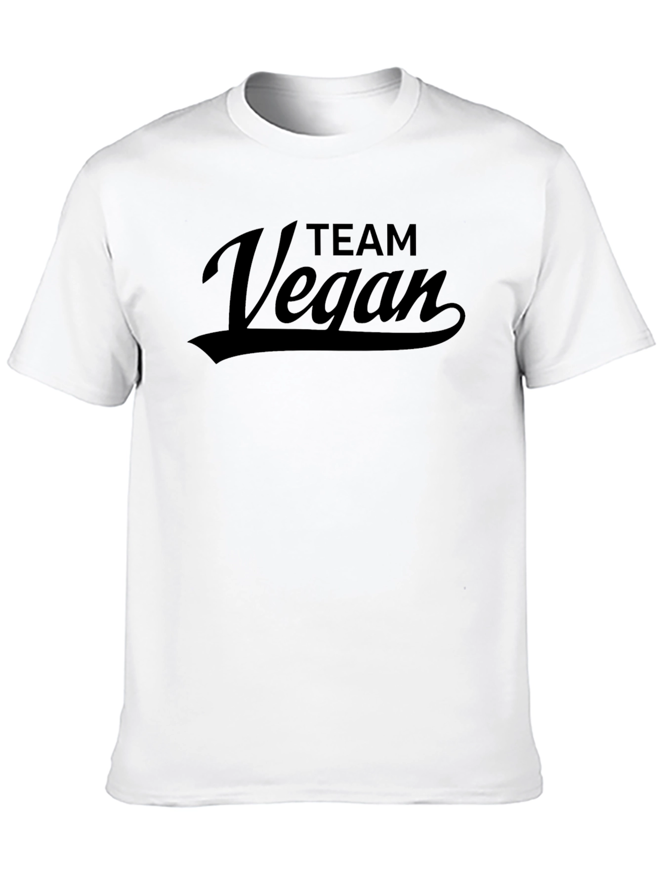 Team Vegan Graphic Tee - Black Cotton T-Shirt