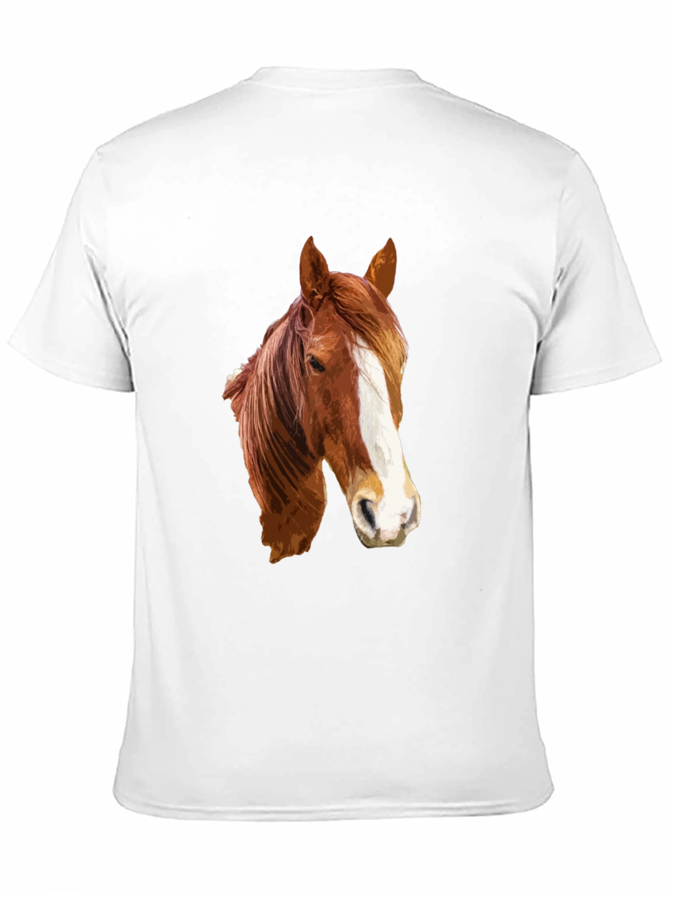 Horse Head Graphic T-Shirt - Black Cotton Tee