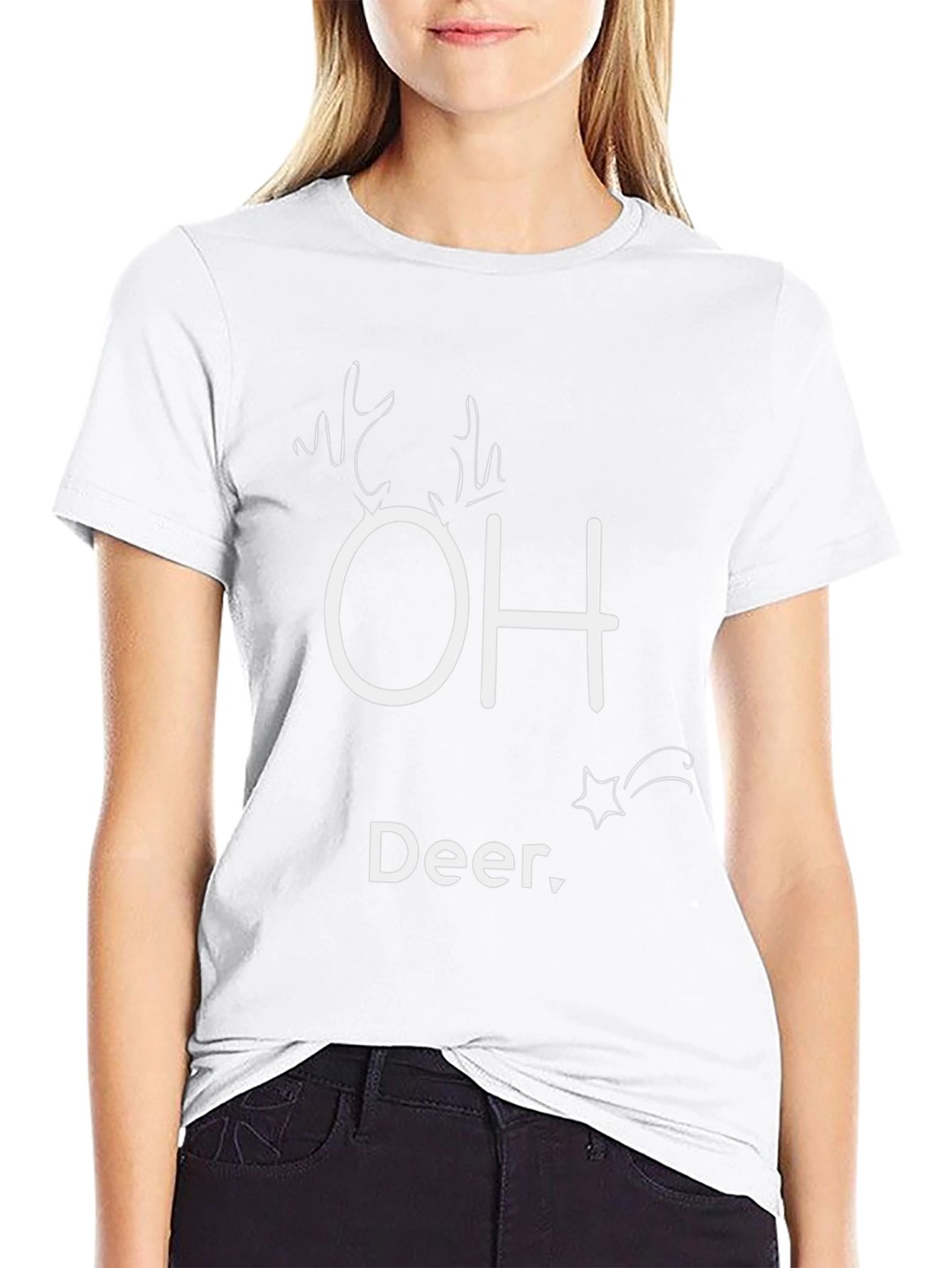 OH Deer Funny Graphic T-Shirt