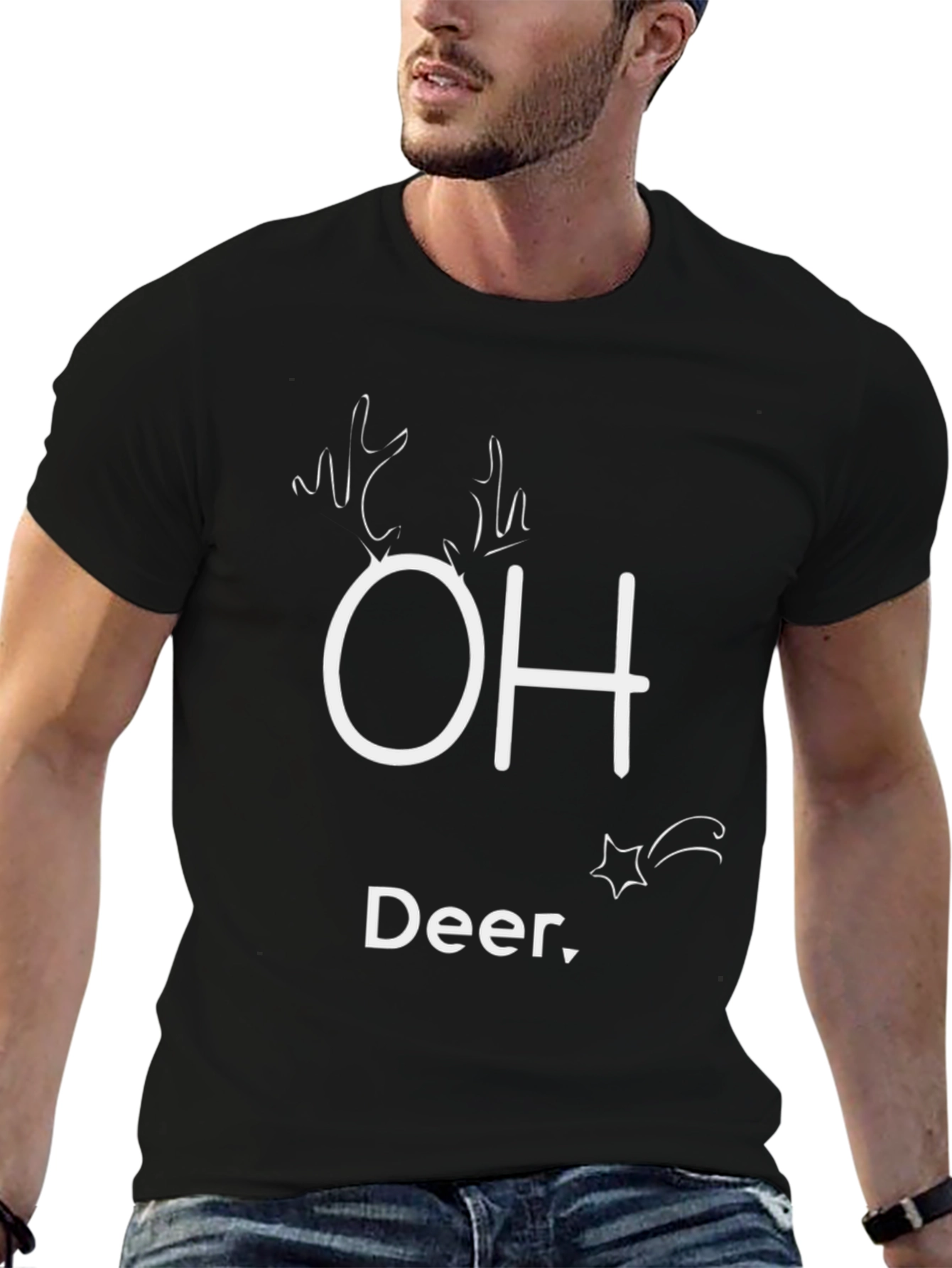 OH Deer Funny Graphic T-Shirt