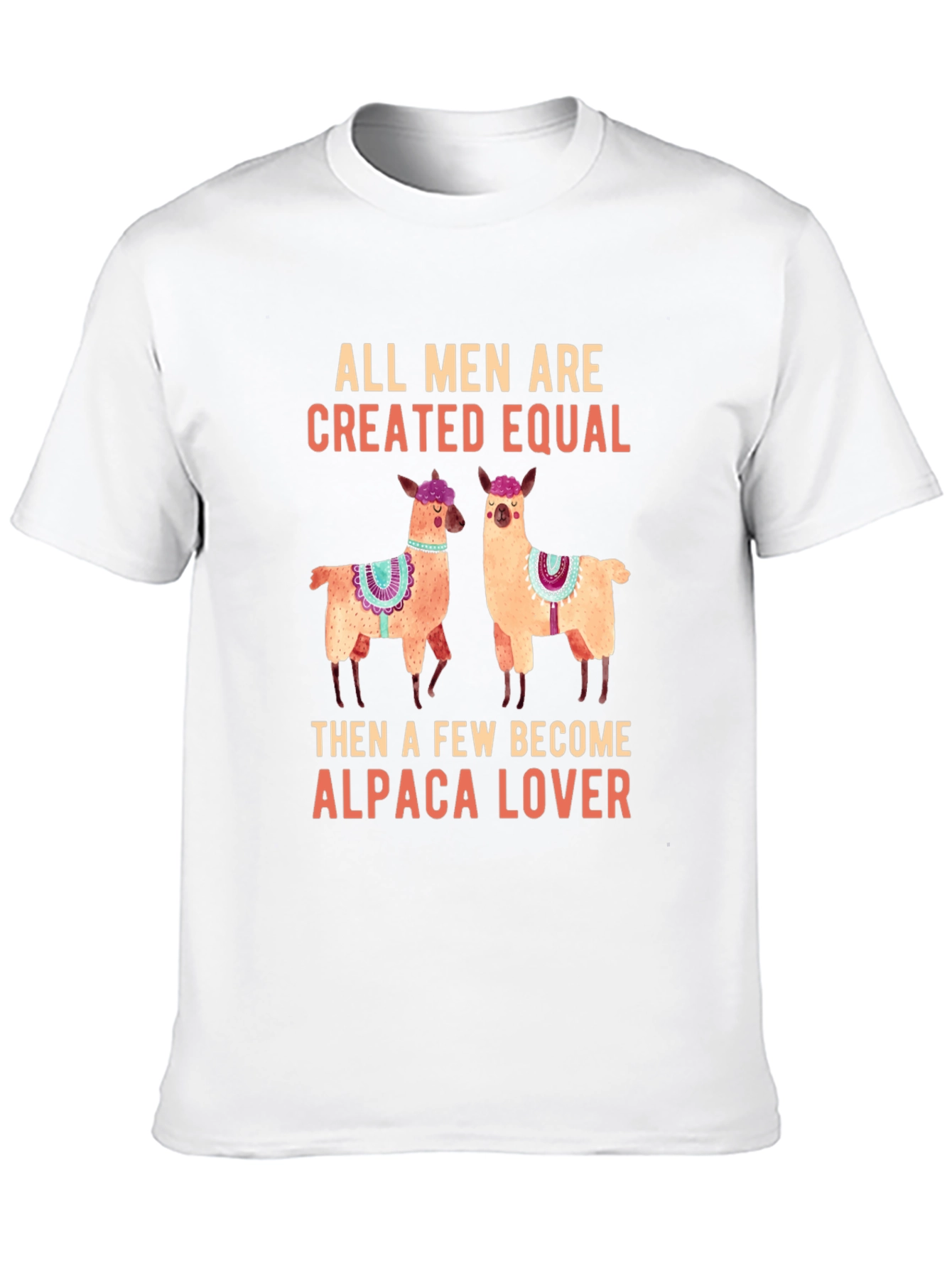 Alpaca Lover Graphic Tee - Mens Black Cotton T-Shirt