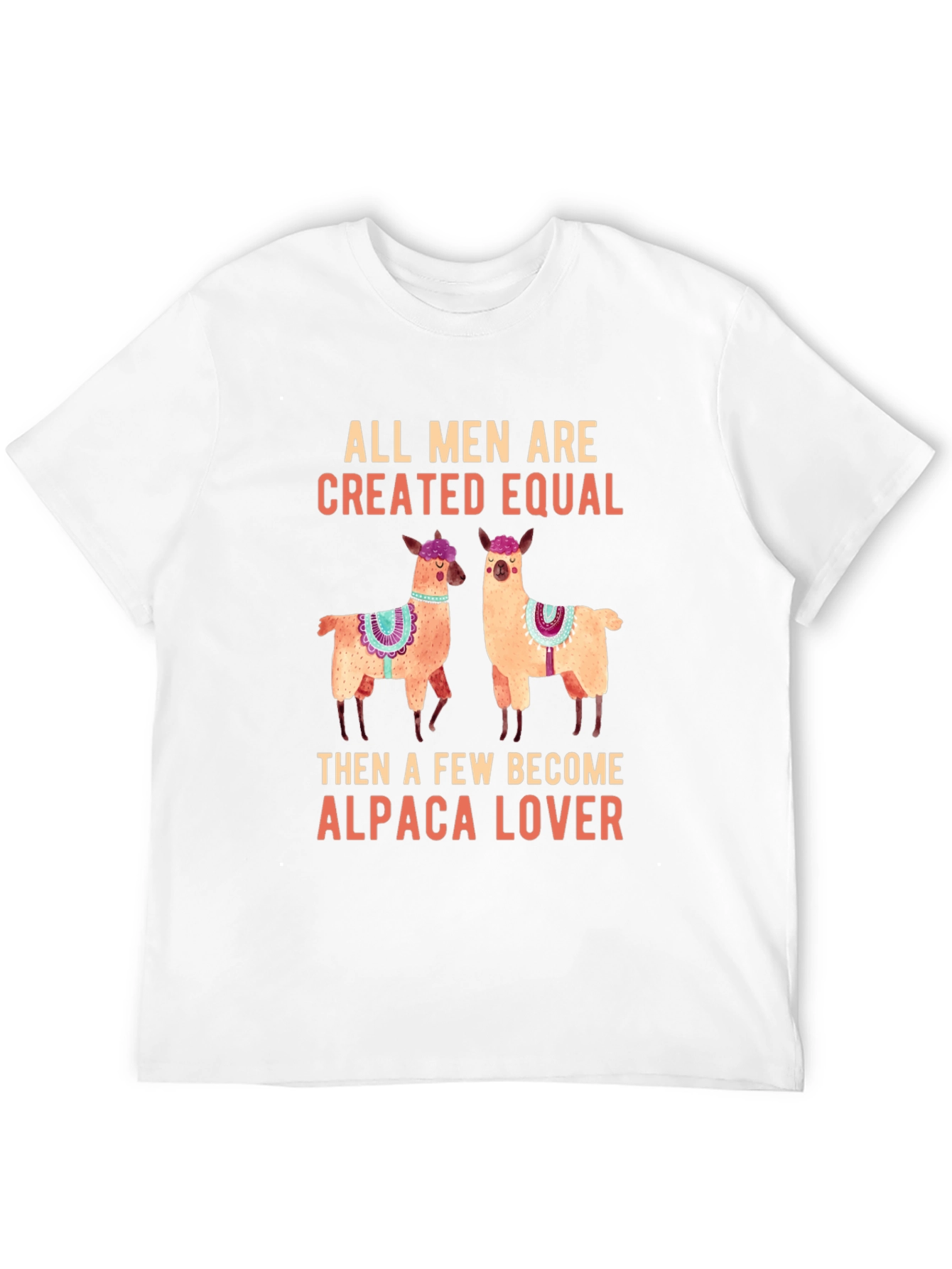 Alpaca Lover Graphic Tee - Mens Black Cotton T-Shirt