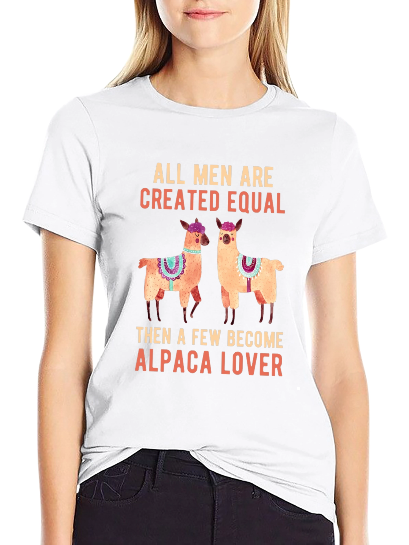 Alpaca Lover Graphic Tee - Mens Black Cotton T-Shirt