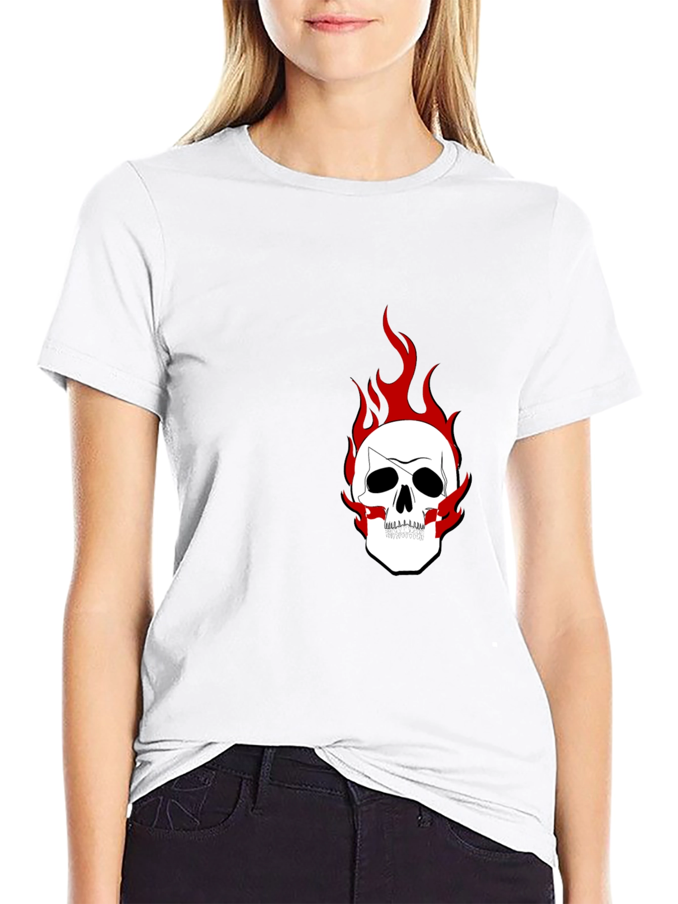 Mens Black Skull Graphic Tee