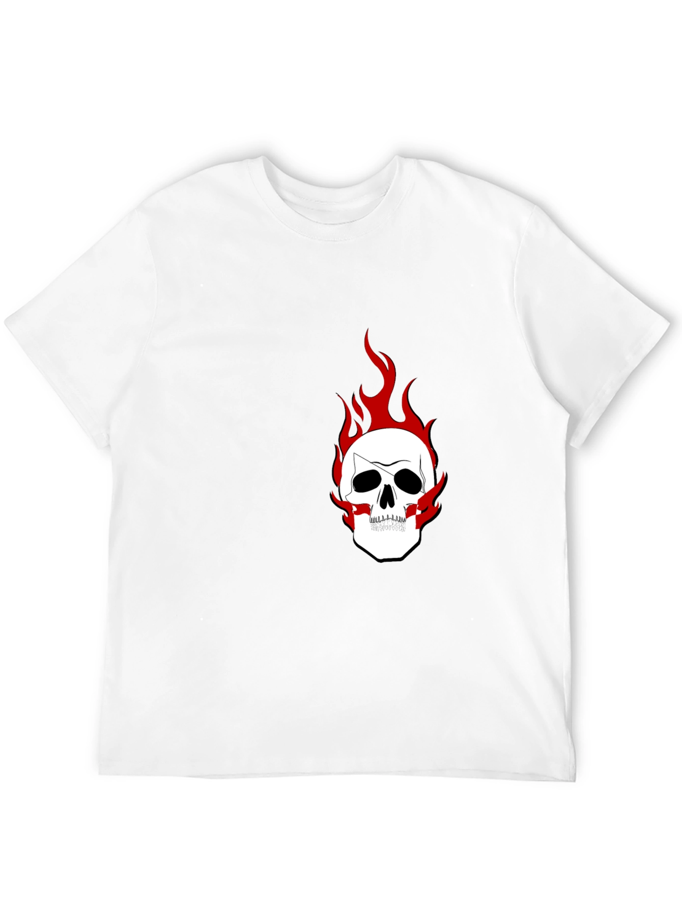 Mens Black Skull Graphic Tee