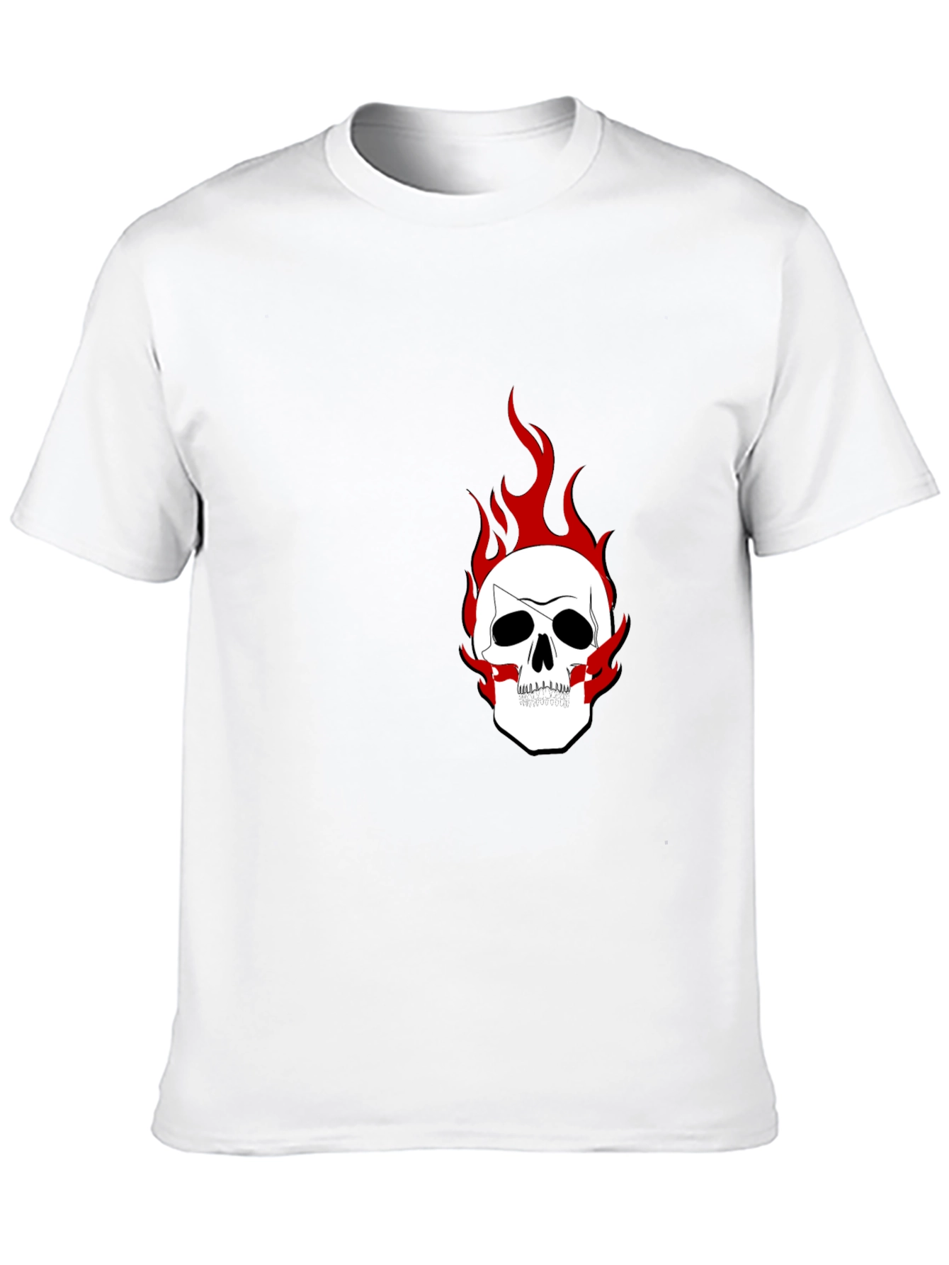 Mens Black Skull Graphic Tee