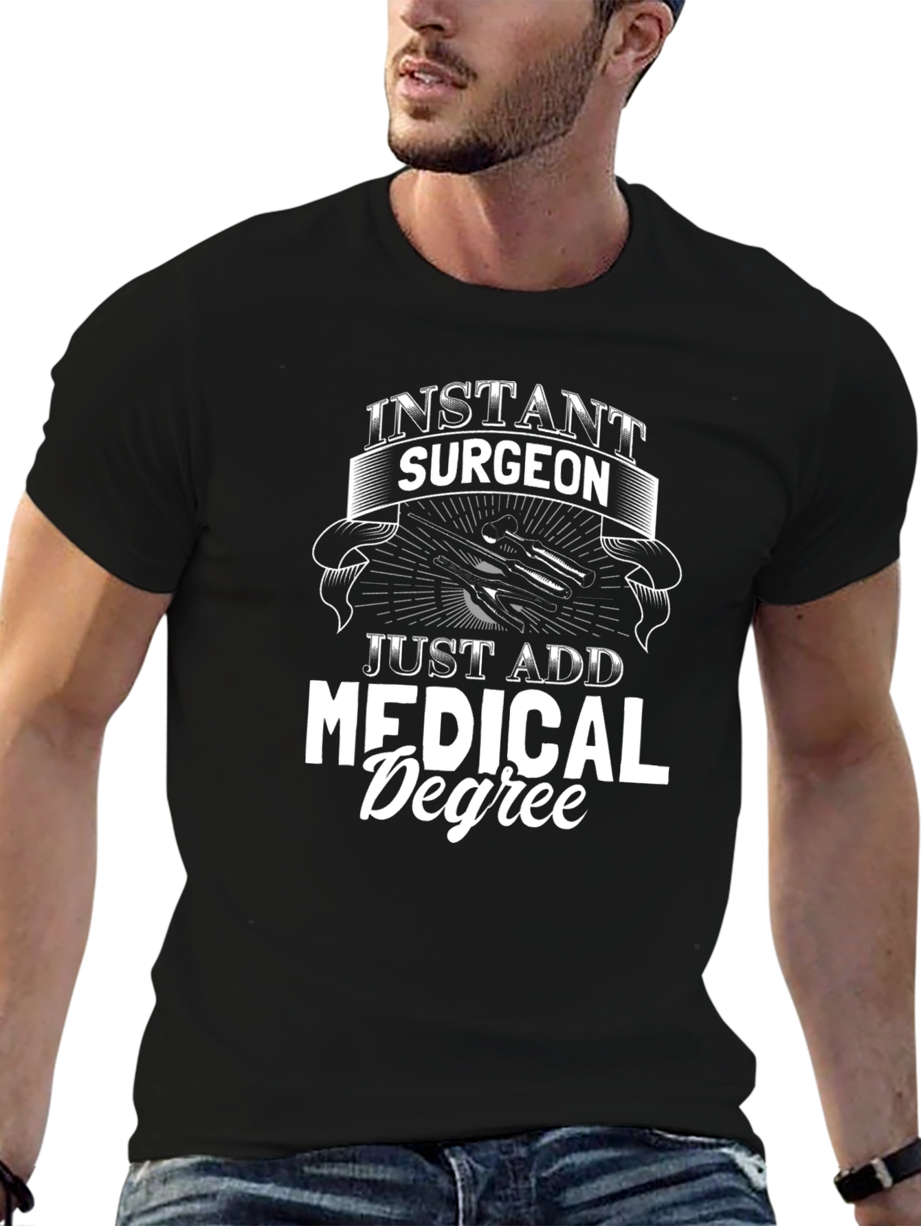Instant Surgeon Mens Black T-Shirt