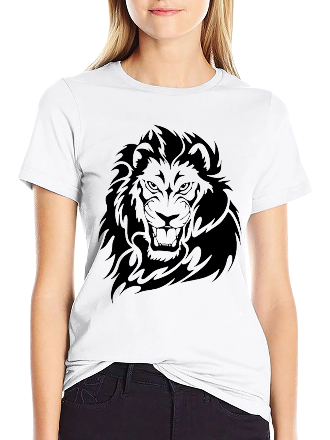 Black Lion Graphic Tee - Mens Fashion