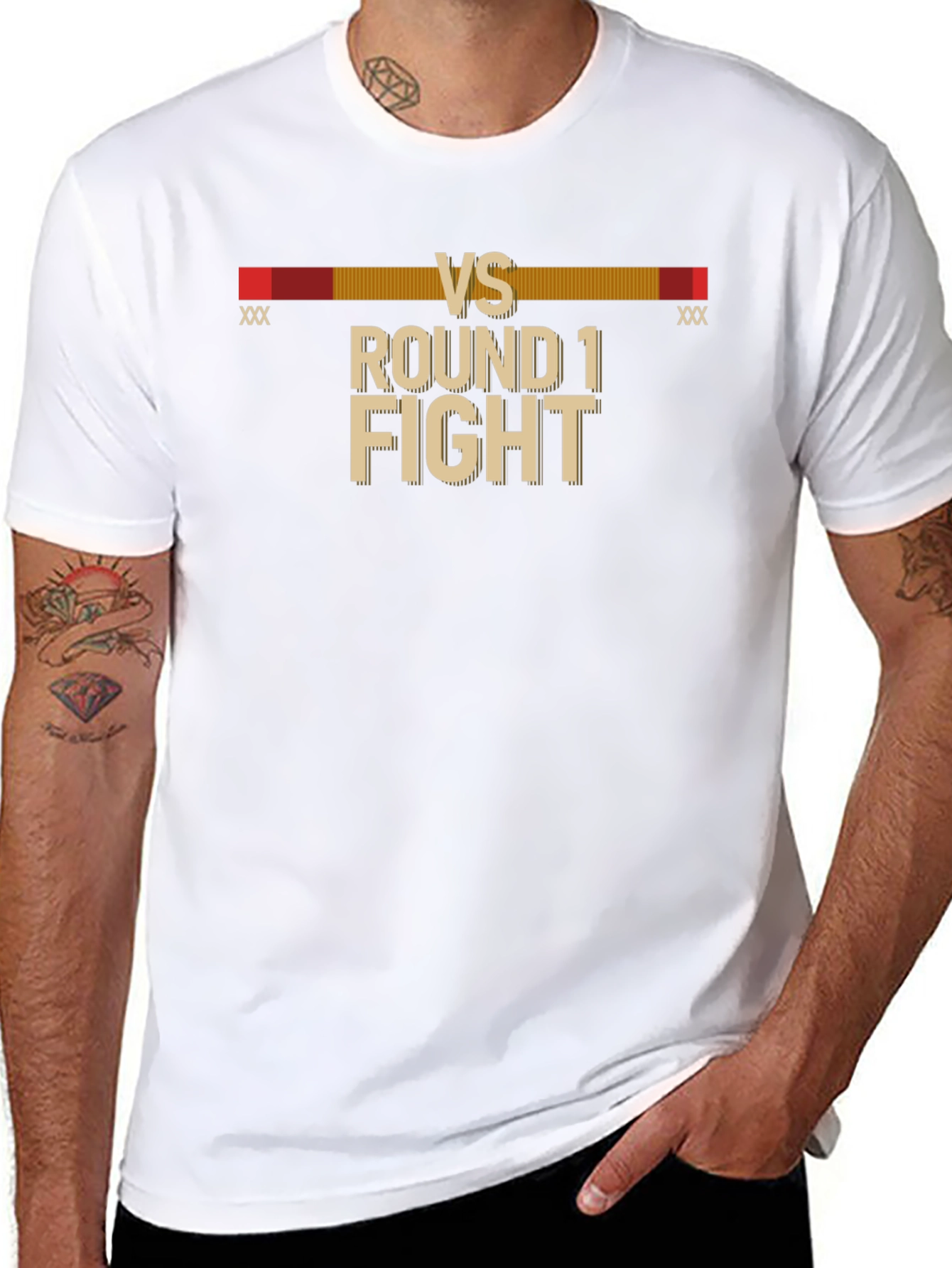 Round 1 Fight Black T-Shirt