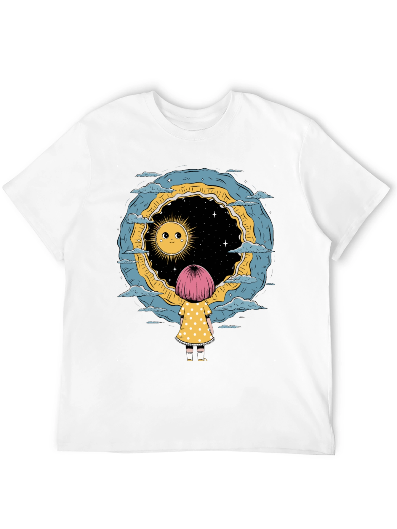 Cosmic Dreamer Graphic Tee - Unisex Black T-Shirt