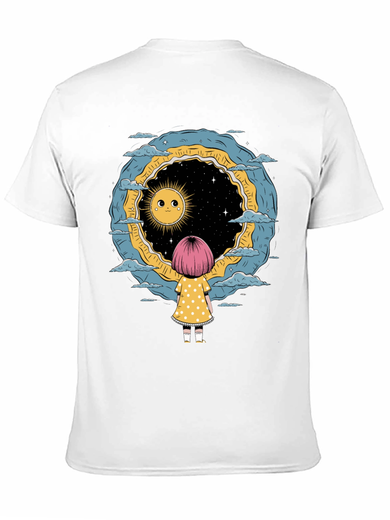 Cosmic Dreamer Graphic Tee - Unisex Black T-Shirt
