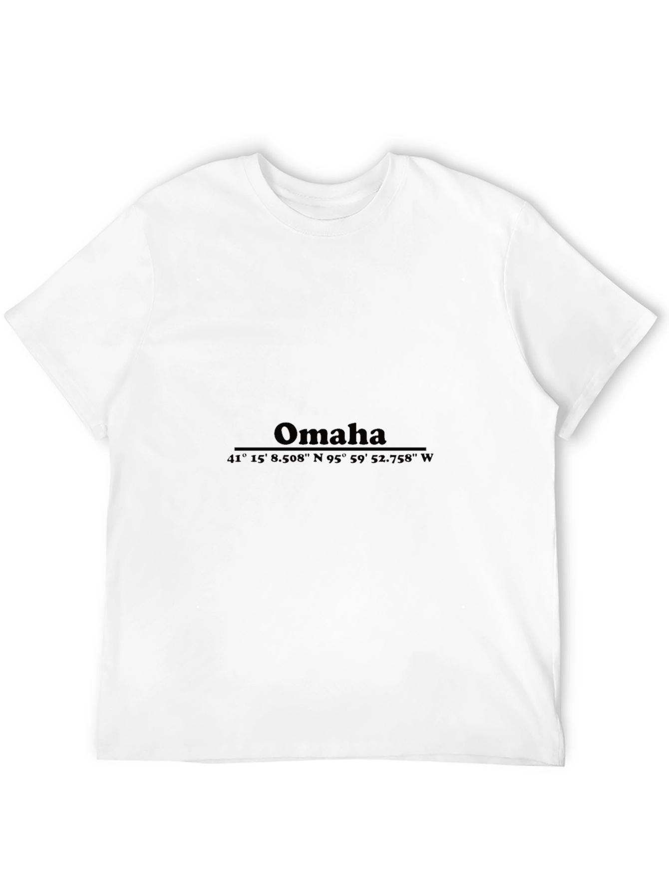 Omaha Coordinates Black Graphic Tee
